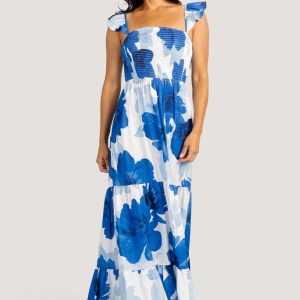 Mikaela Maxi Dress | Blue Floral