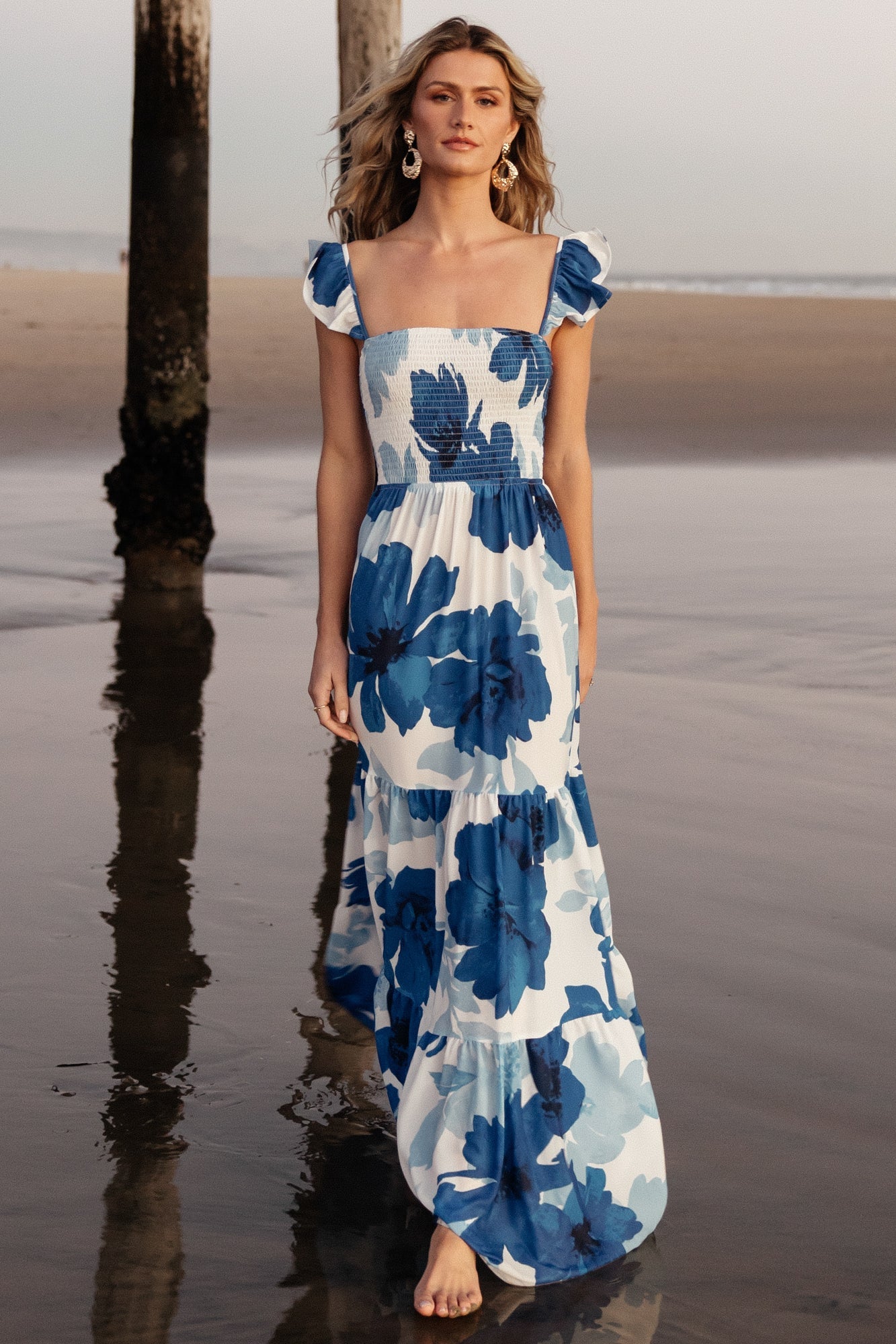 Mikaela Maxi Dress | Blue Floral - Image 5