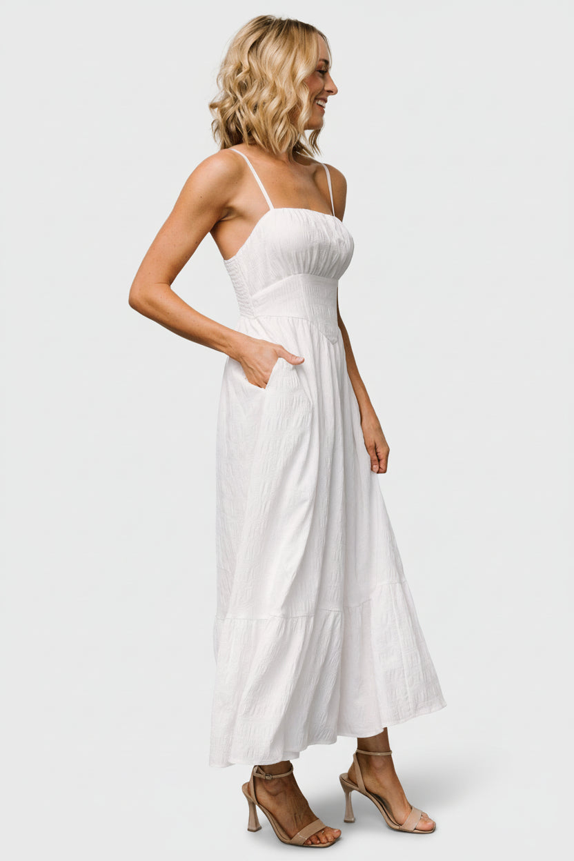 Mikayla Textured Tank Dress | Off White - Image 4