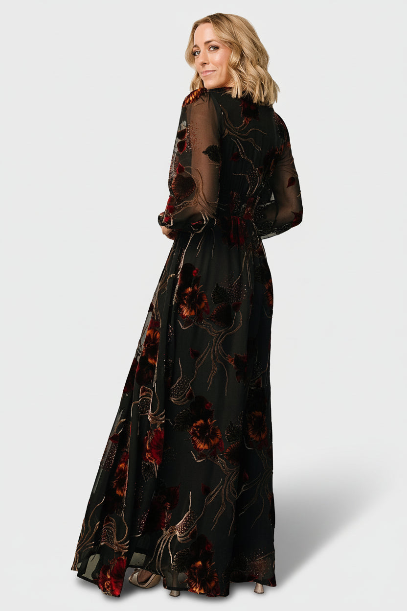 Mikla Maxi Dress | Black Multi - Image 3