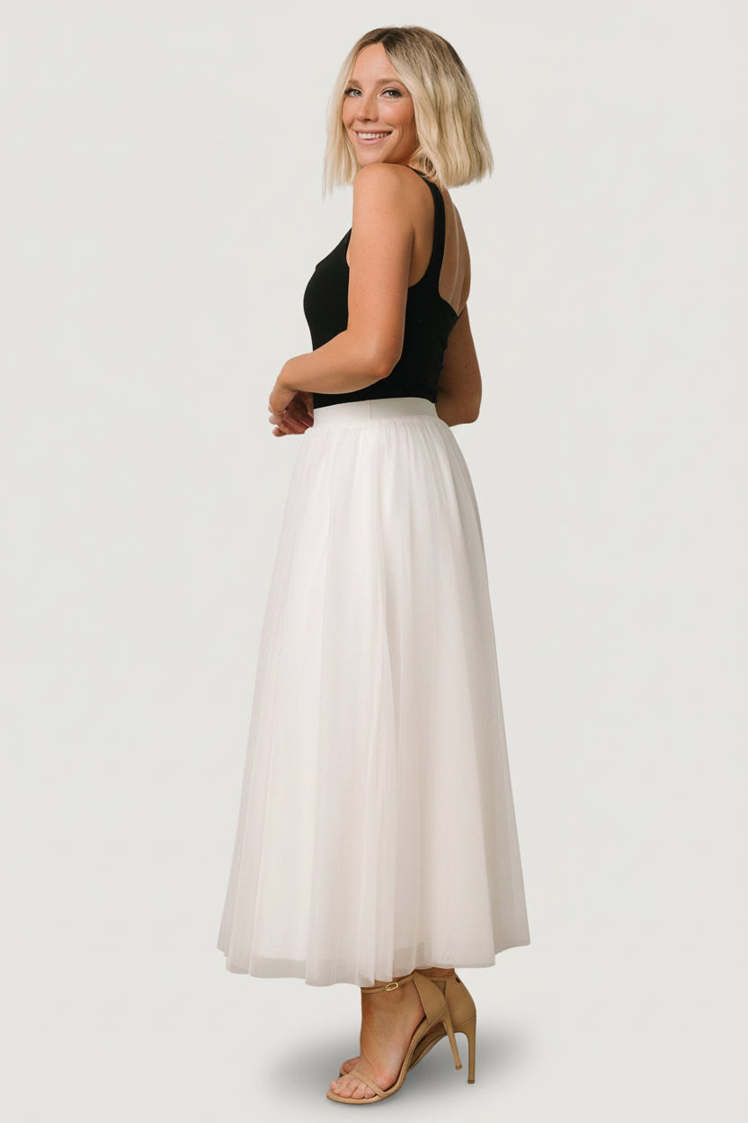 Mila Tulle Skirt | Cream - Image 2