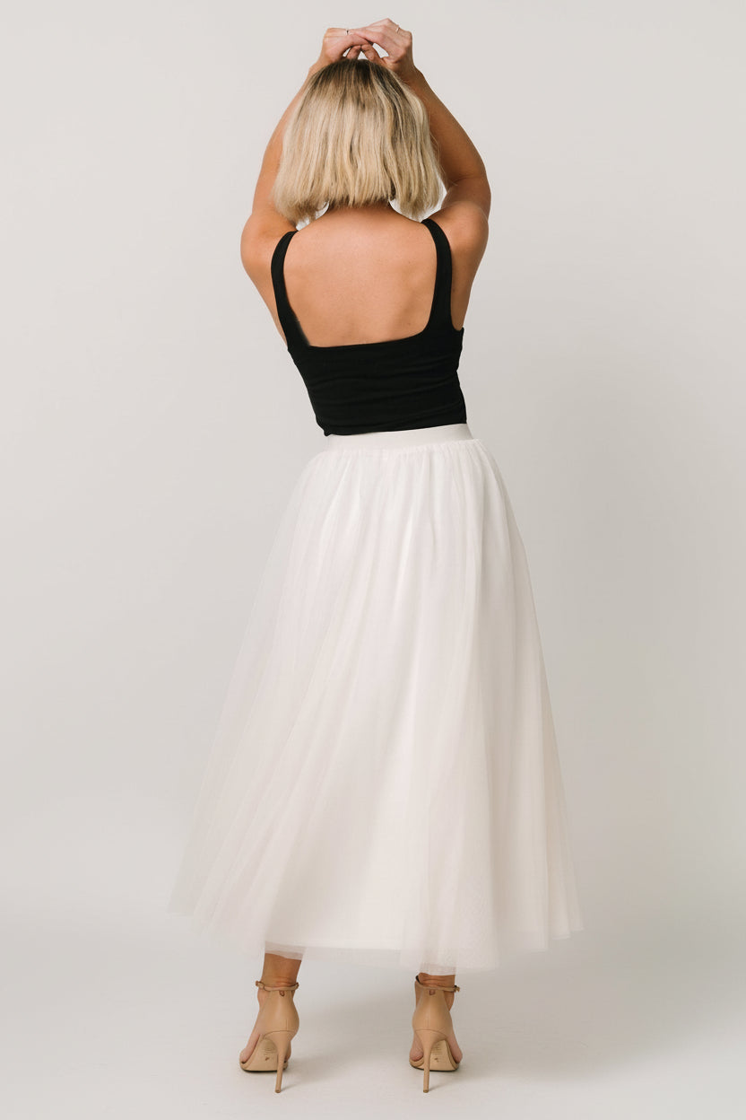 Mila Tulle Skirt | Cream - Image 4