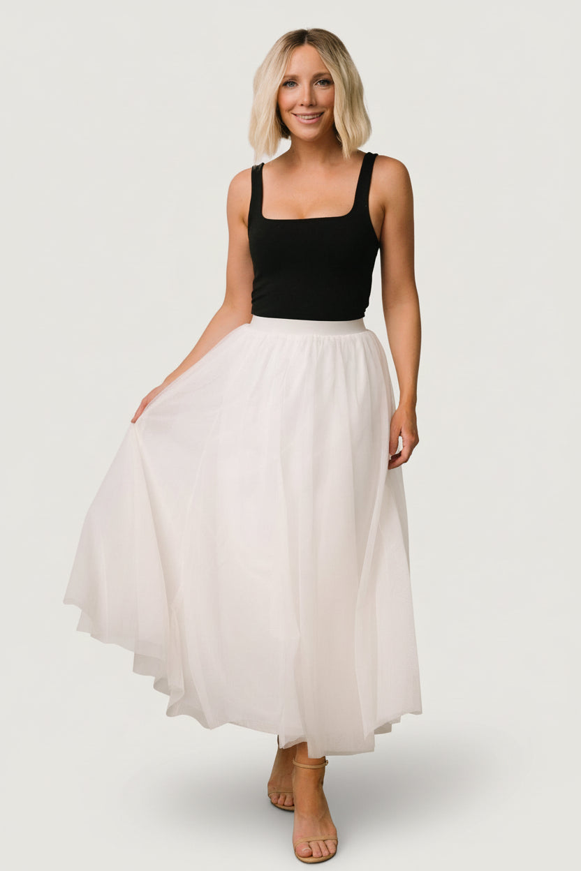 Mila Tulle Skirt | Cream - Image 5