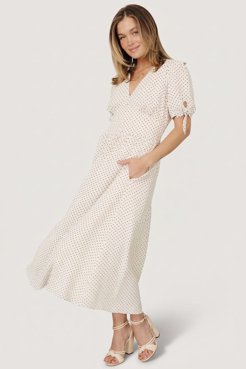Millar Midi Dress | Natural + Black - Image 2