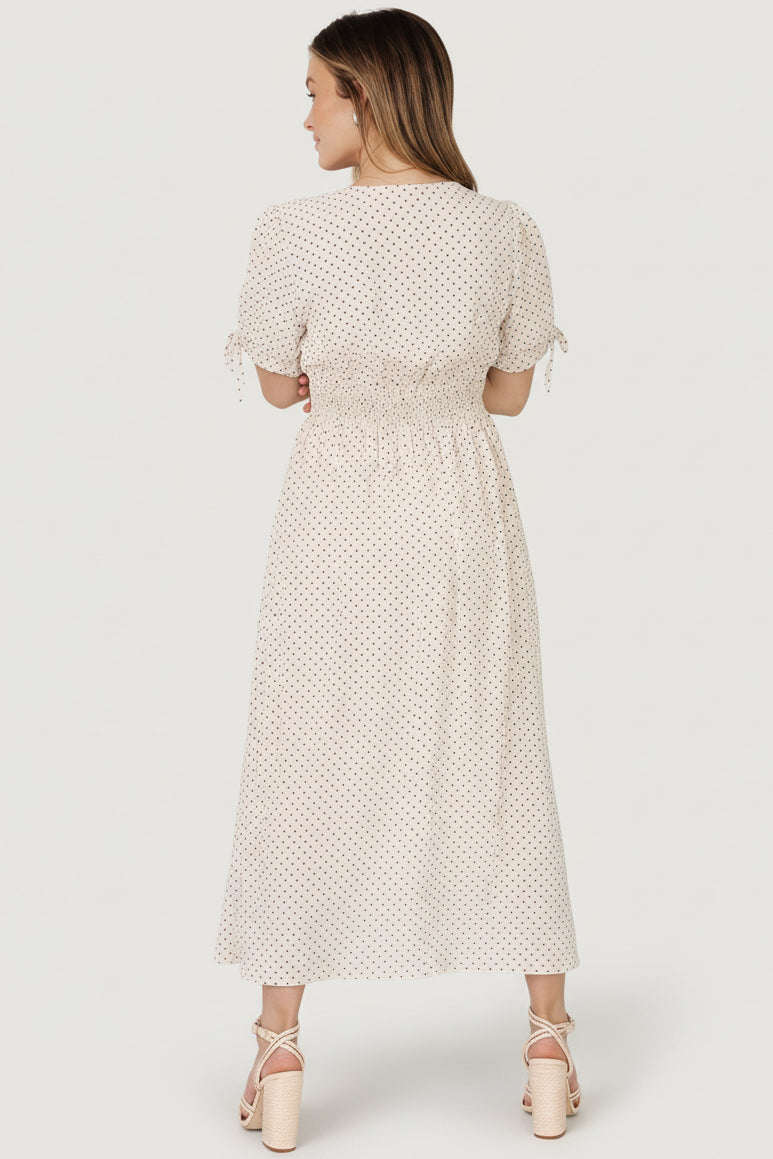 Millar Midi Dress | Natural + Black - Image 5
