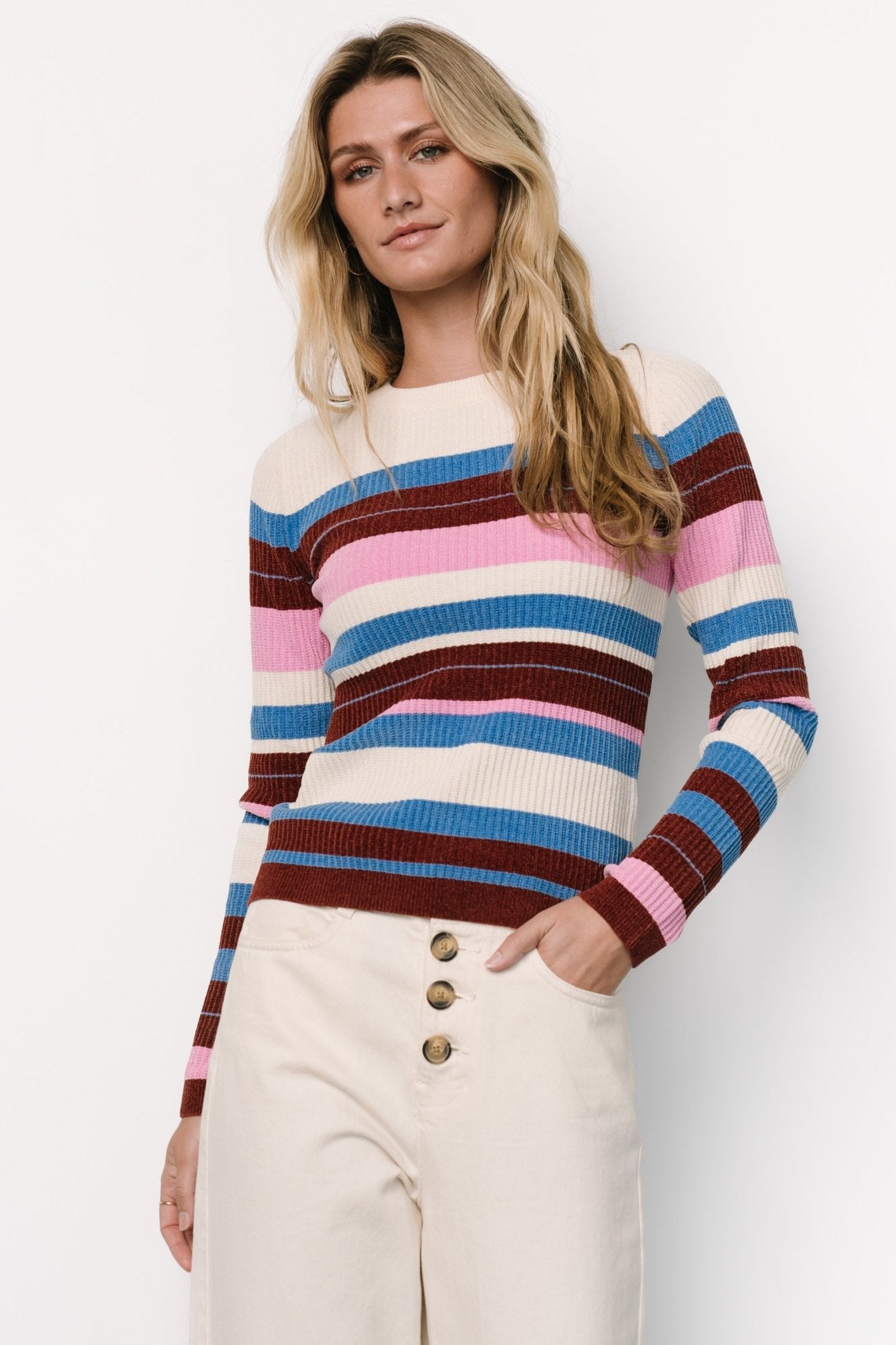 Milwaukee Striped Sweater | Orchid Multi - Image 6