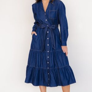 Misty Midi Dress | Denim Blue