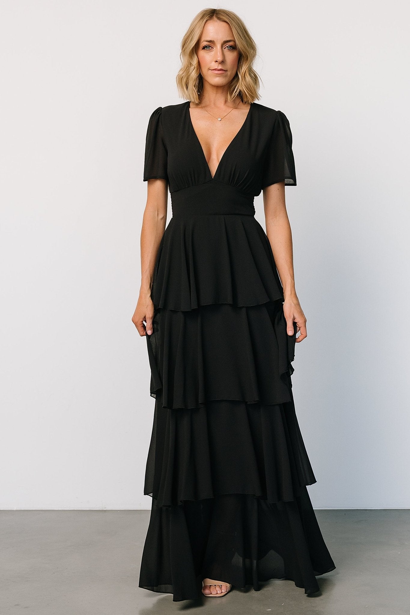 Montaigne Ruffle Maxi Dress | Black - Image 2