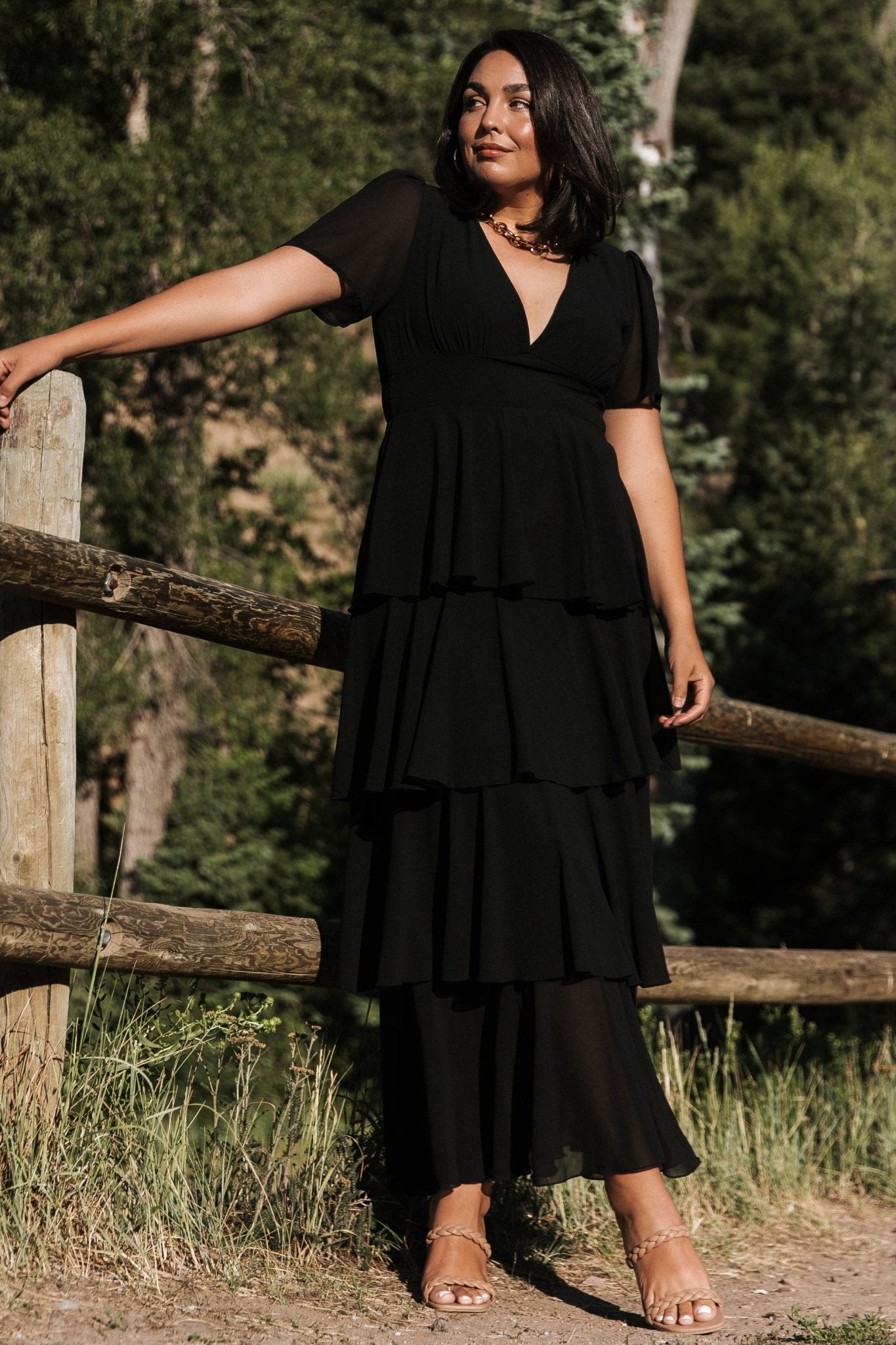 Montaigne Ruffle Maxi Dress | Black - Image 6