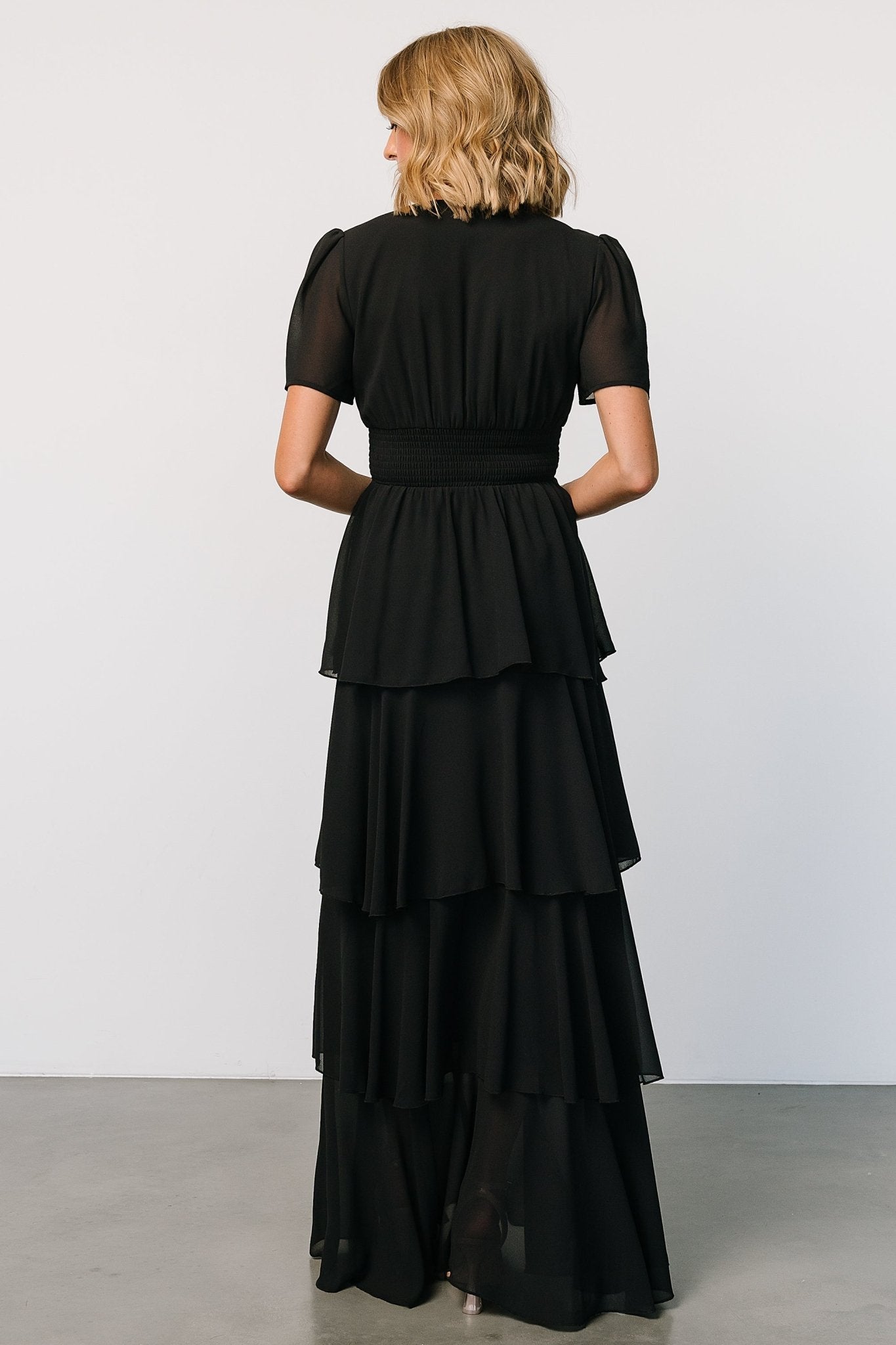 Montaigne Ruffle Maxi Dress | Black - Image 8