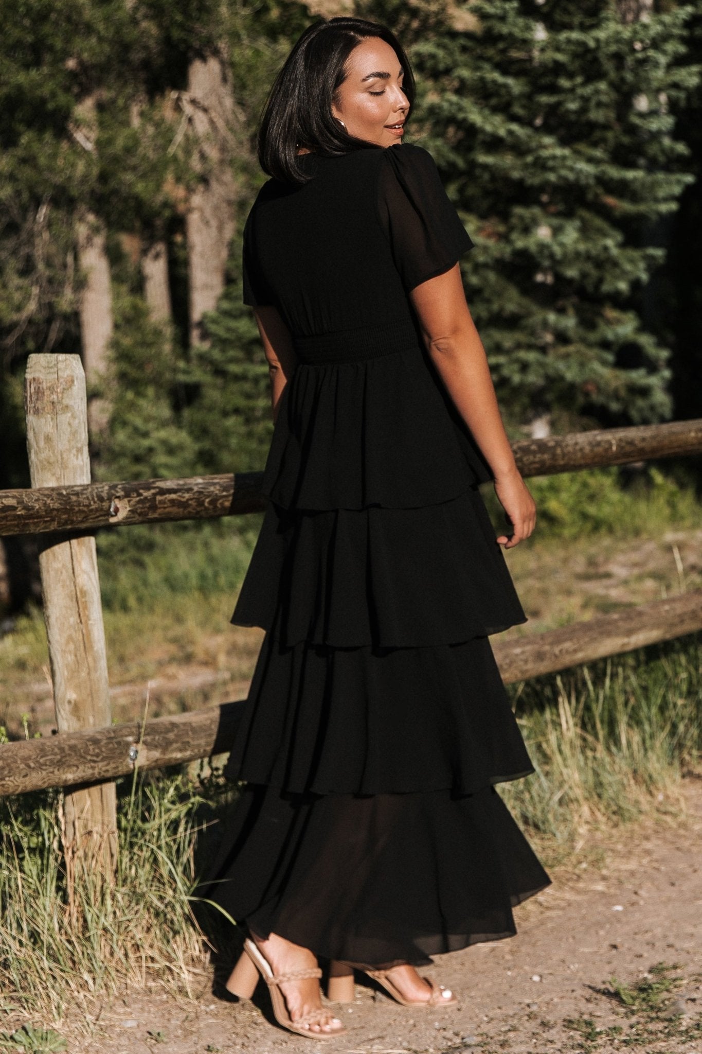 Montaigne Ruffle Maxi Dress | Black - Image 7