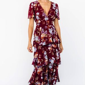 Montaigne Ruffle Maxi Dress | Mulberry Floral