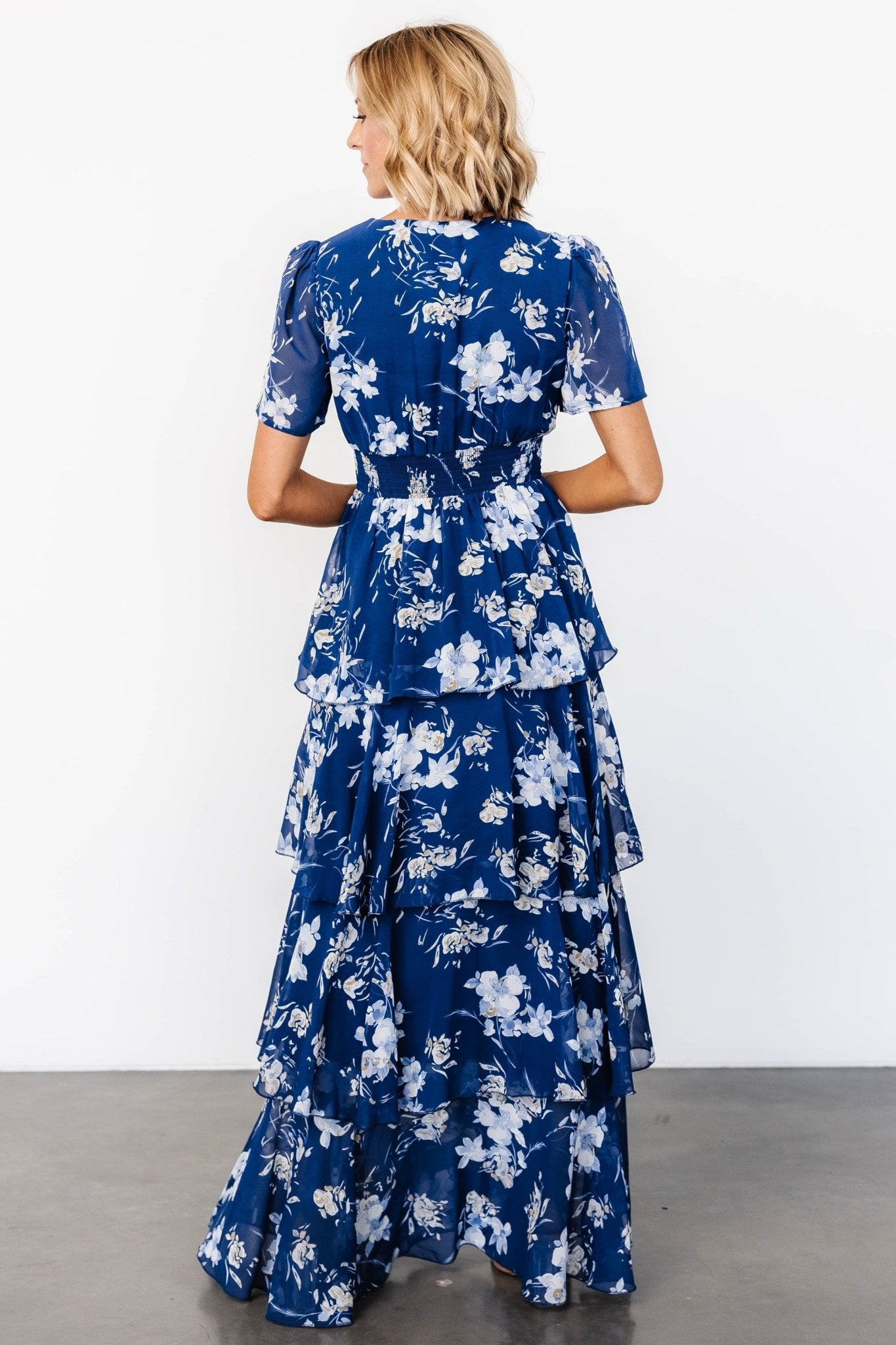 Montaigne Ruffle Maxi Dress | Navy + Blue Floral - Image 6