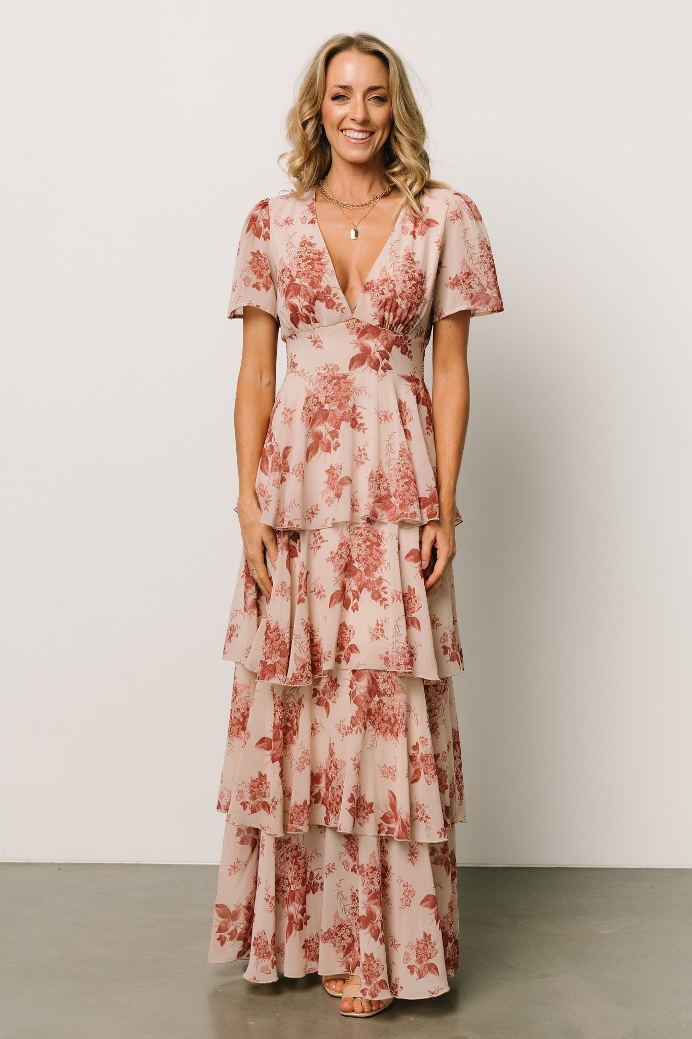 Montaigne Ruffle Maxi Dress | Rose Floral - Image 6