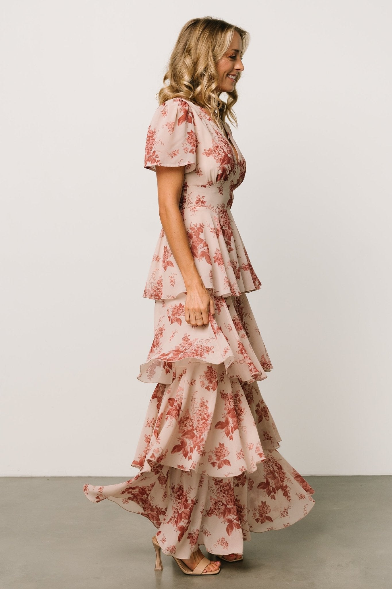 Montaigne Ruffle Maxi Dress | Rose Floral - Image 7