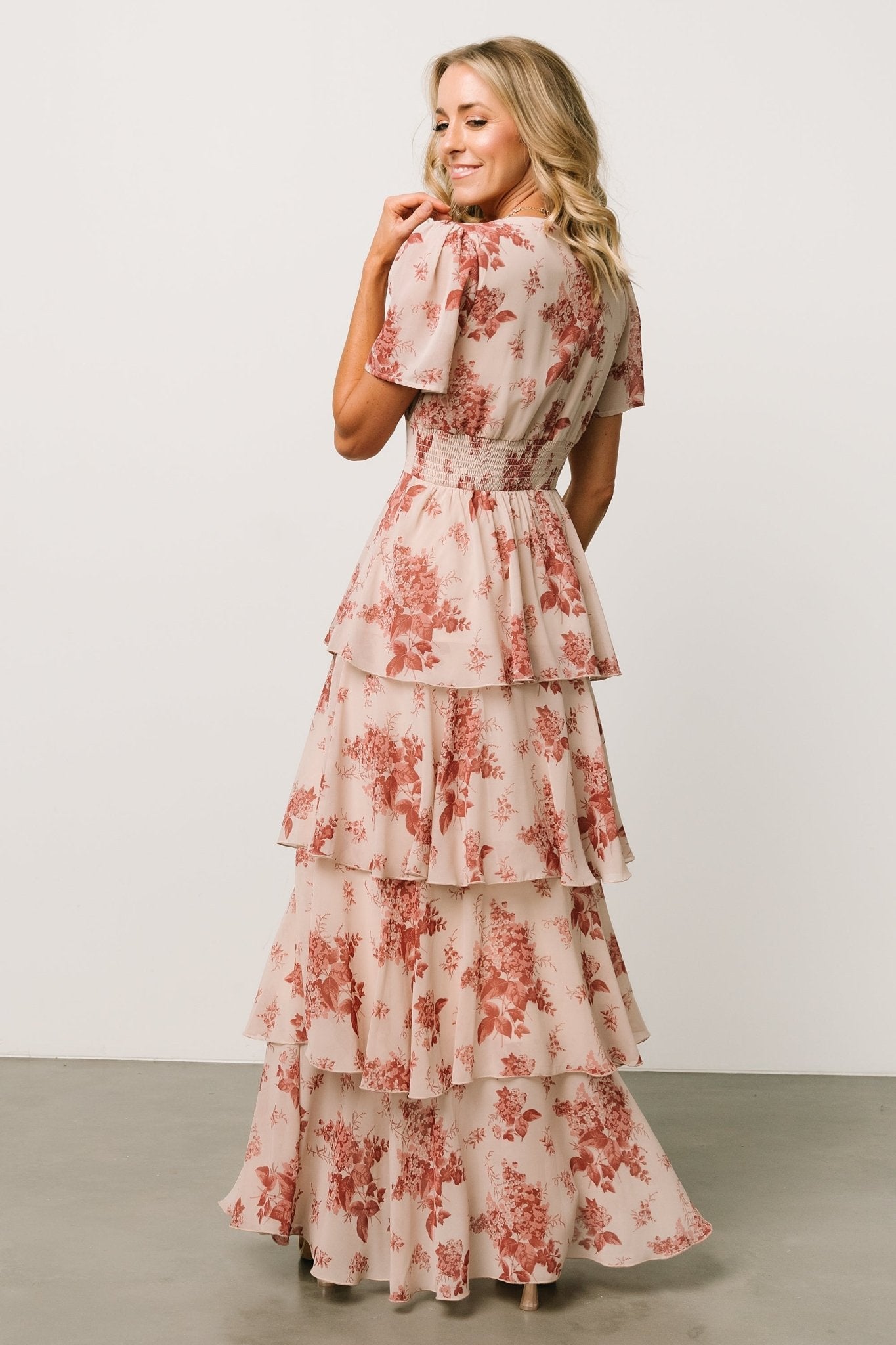 Montaigne Ruffle Maxi Dress | Rose Floral - Image 4