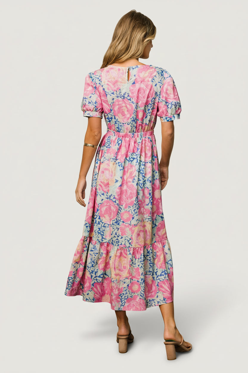 Myers Dress | Blue + Pink Floral - Image 5