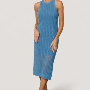 Nalani Knit Tank Dress | Blue