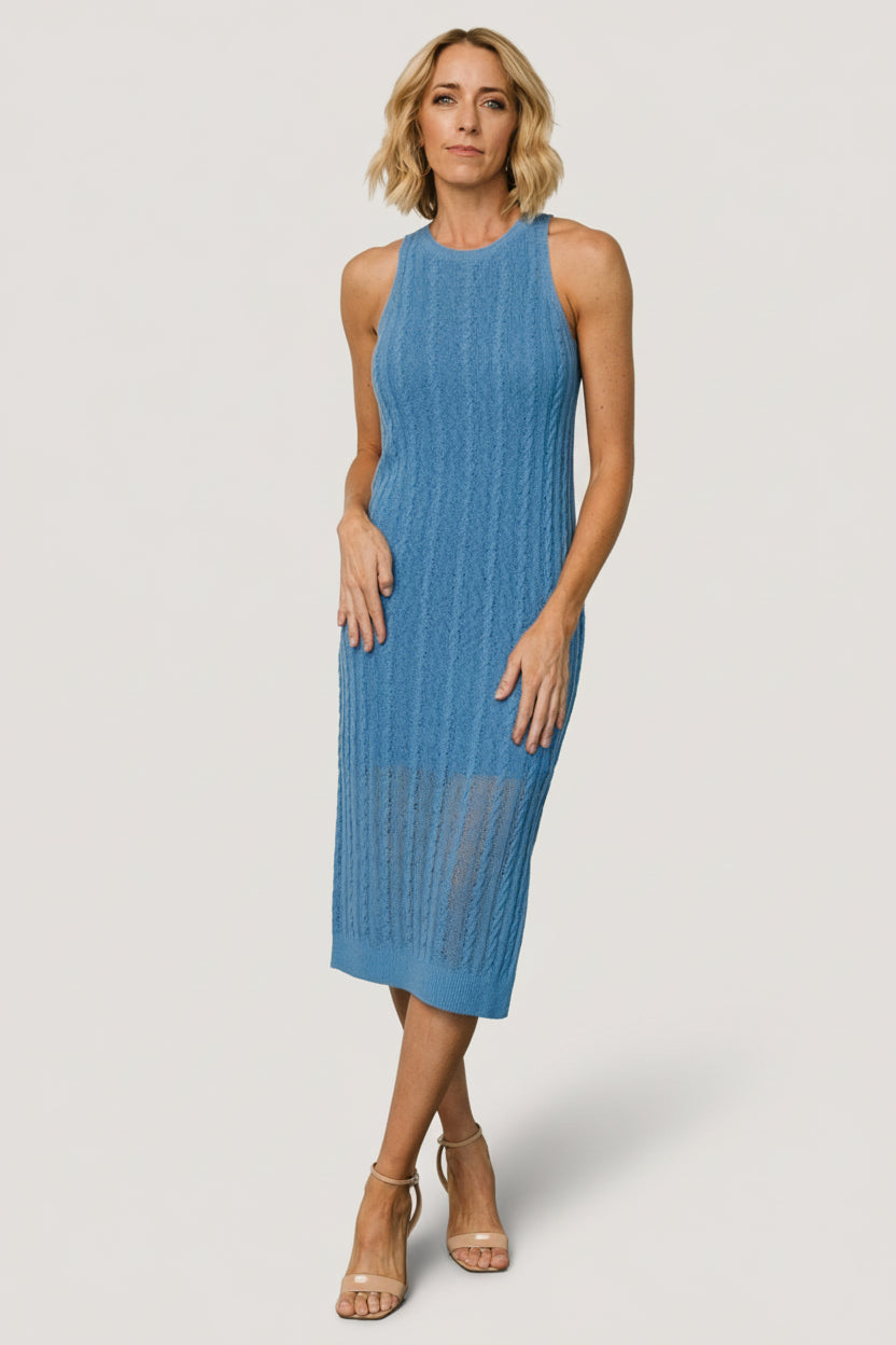 Nalani Knit Tank Dress | Blue