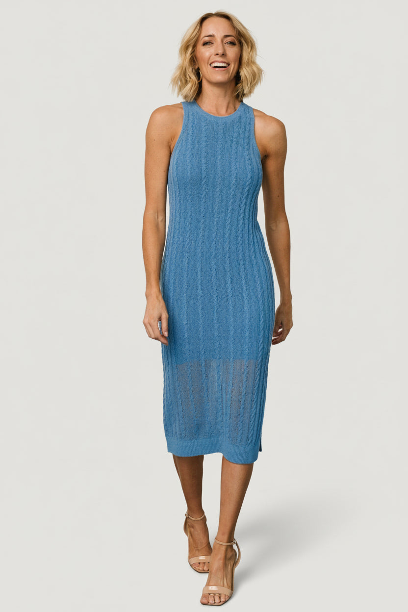 Nalani Knit Tank Dress | Blue - Image 7