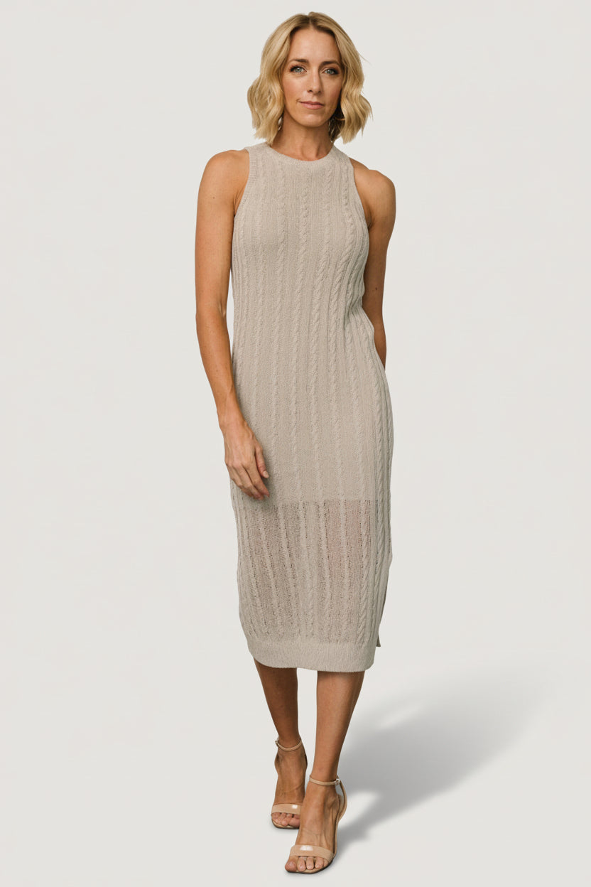 Nalani Knit Tank Dress | Stone
