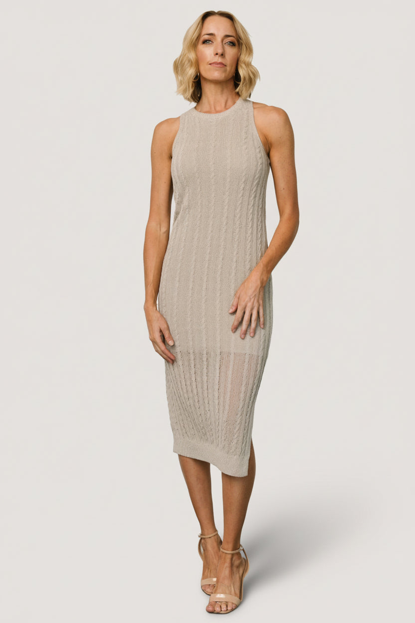 Nalani Knit Tank Dress | Stone - Image 4