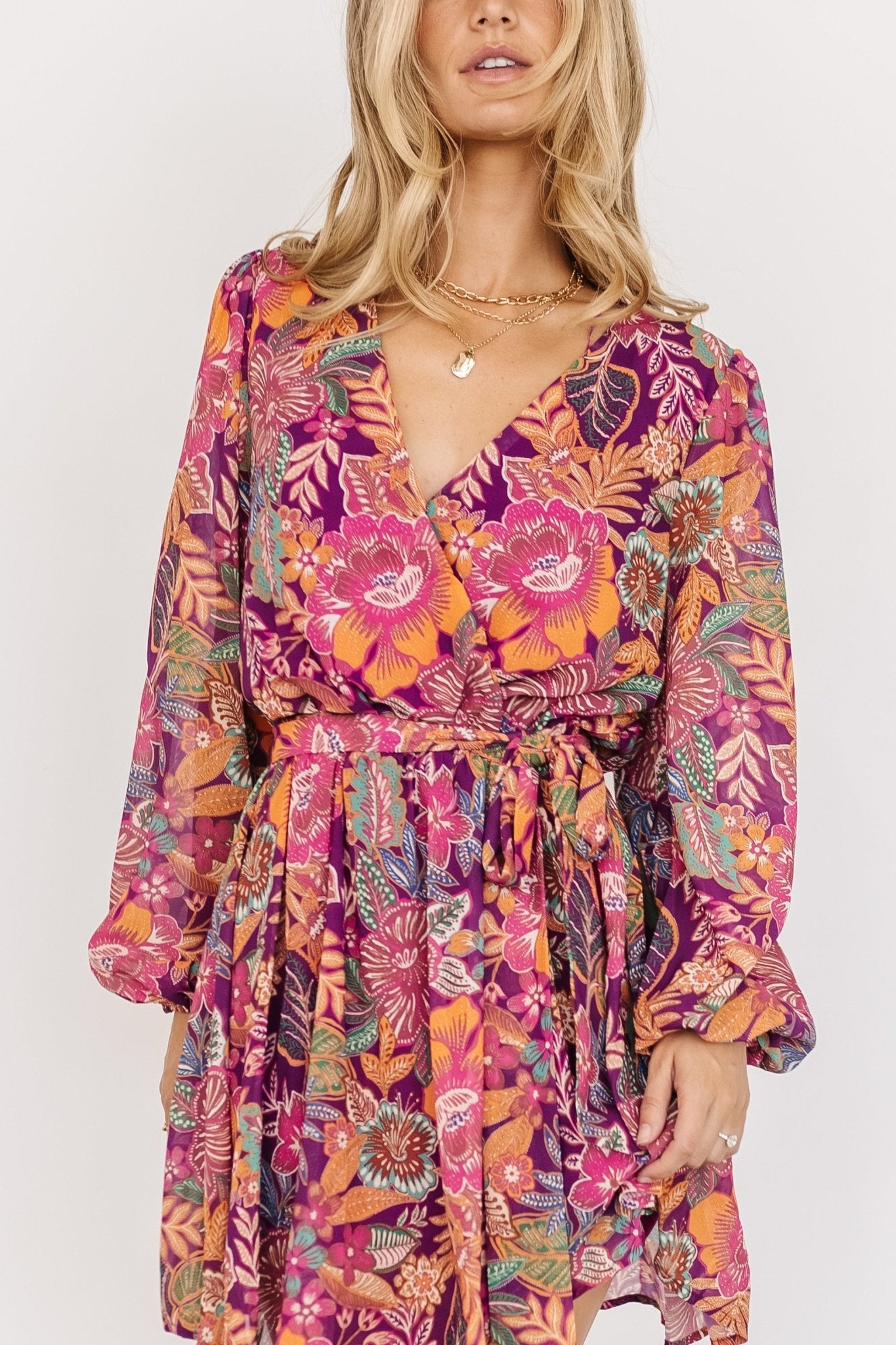 Newark Mini Dress | Purple Multi - Image 2