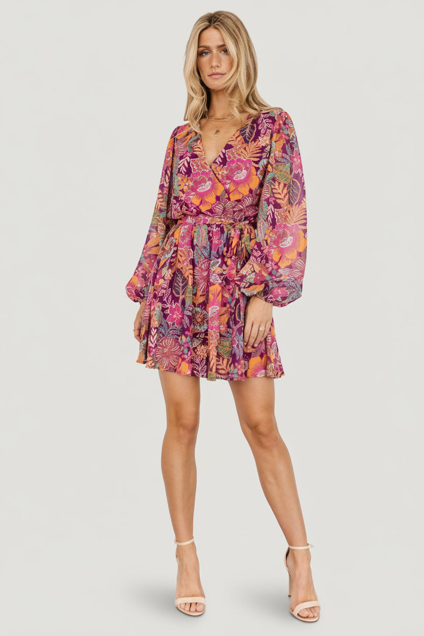 Newark Mini Dress | Purple Multi - Image 6