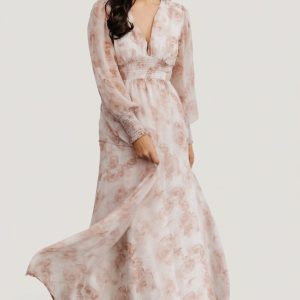 Olivia Maxi Dress | Pink Floral