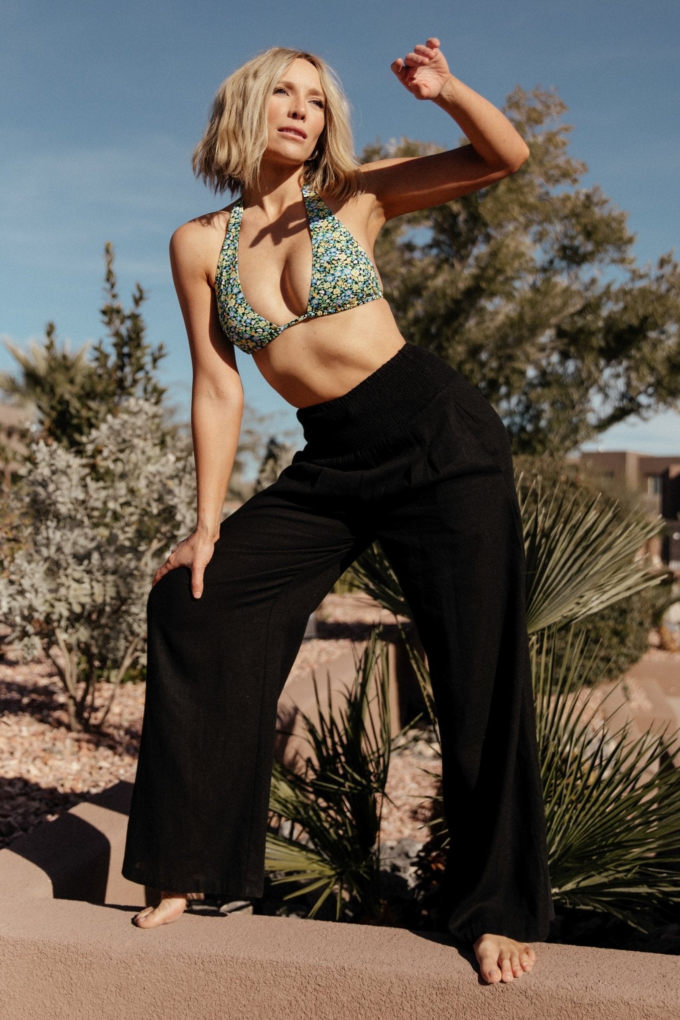 Parvati Smocked Waist Pants | Black - Image 6
