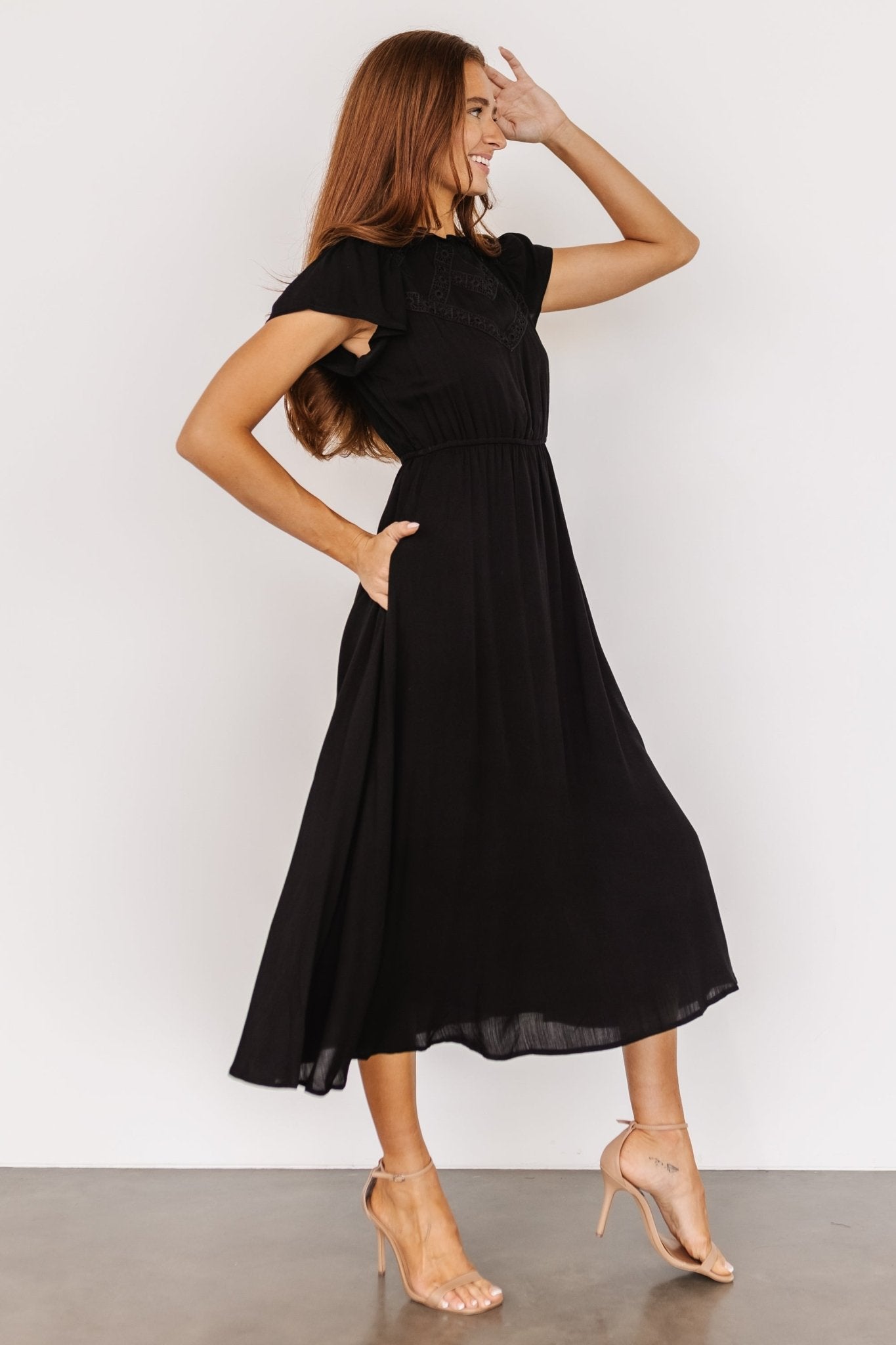 Prestyn Midi Dress | Black - Image 2
