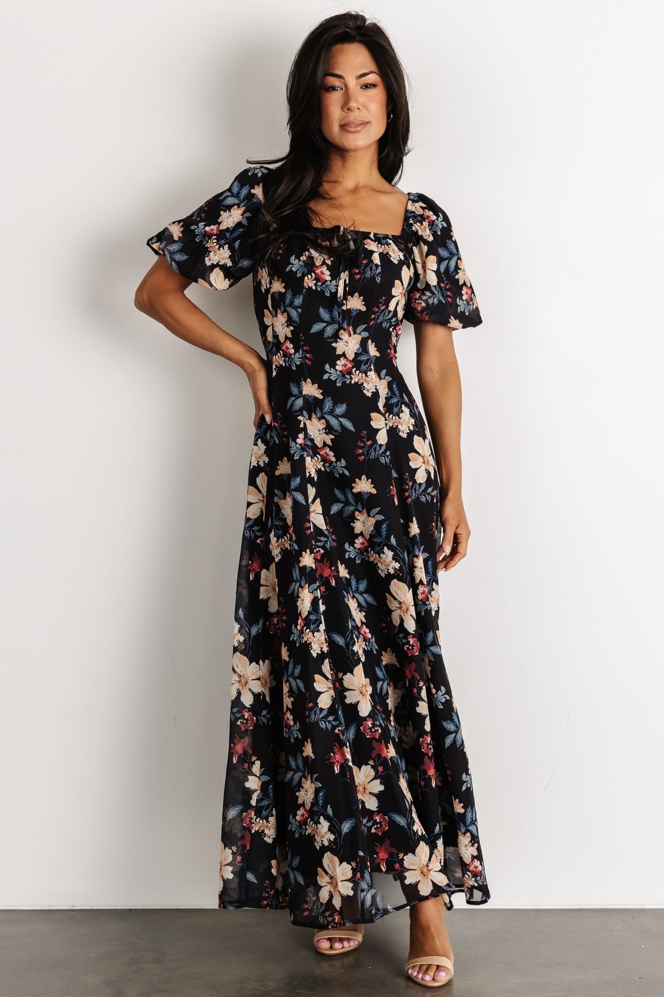Raelynn Maxi Dress | Black Floral - Image 2