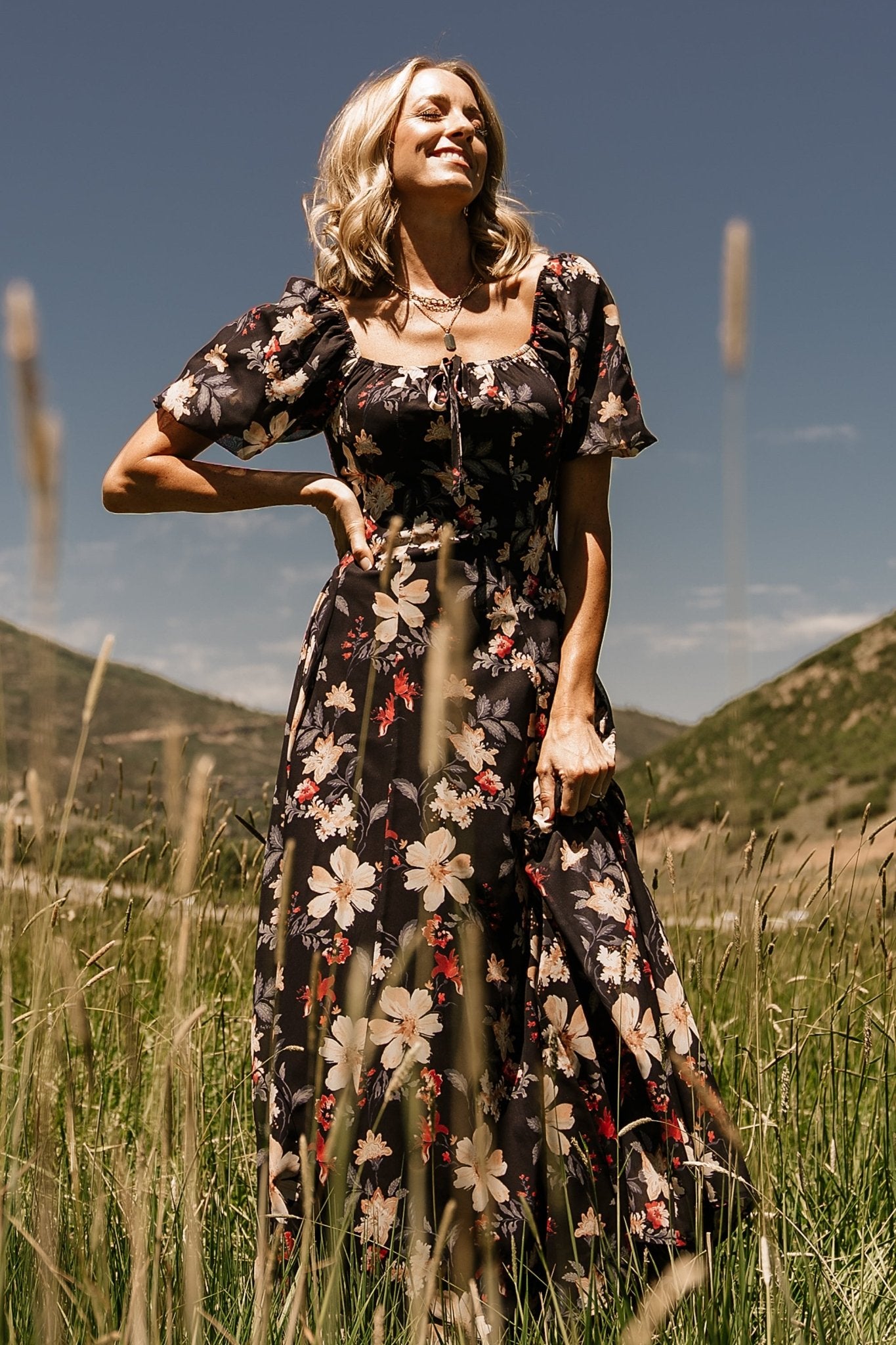 Raelynn Maxi Dress | Black Floral - Image 6