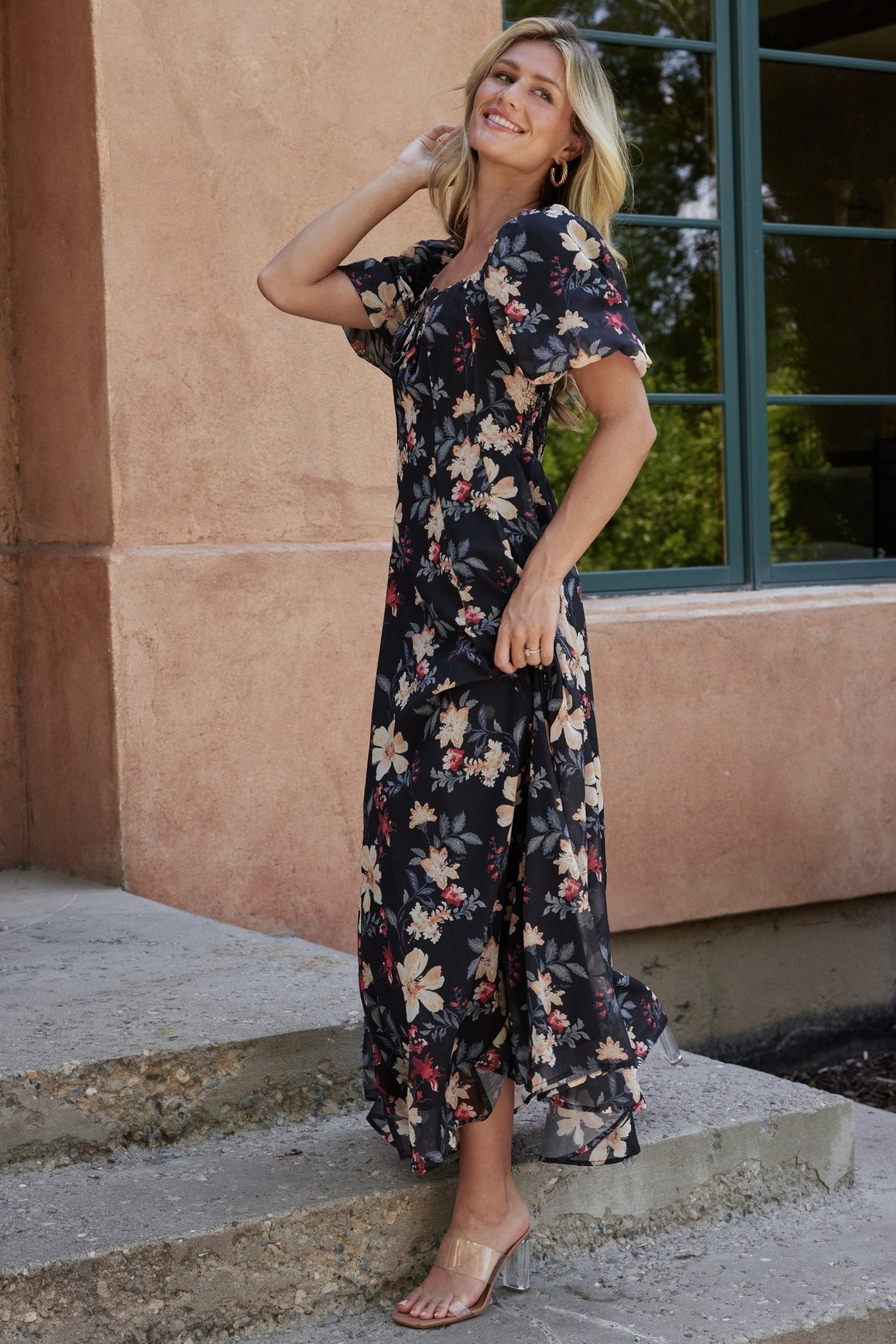 Raelynn Maxi Dress | Black Floral - Image 9