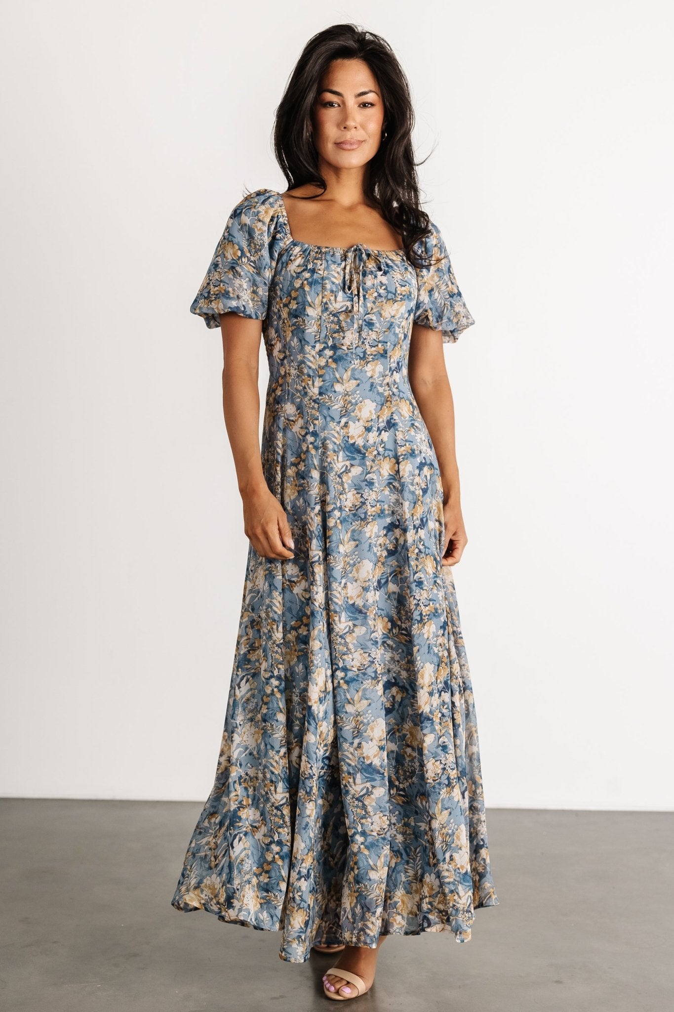 Raelynn Maxi Dress | Dusty Blue Floral - Image 2