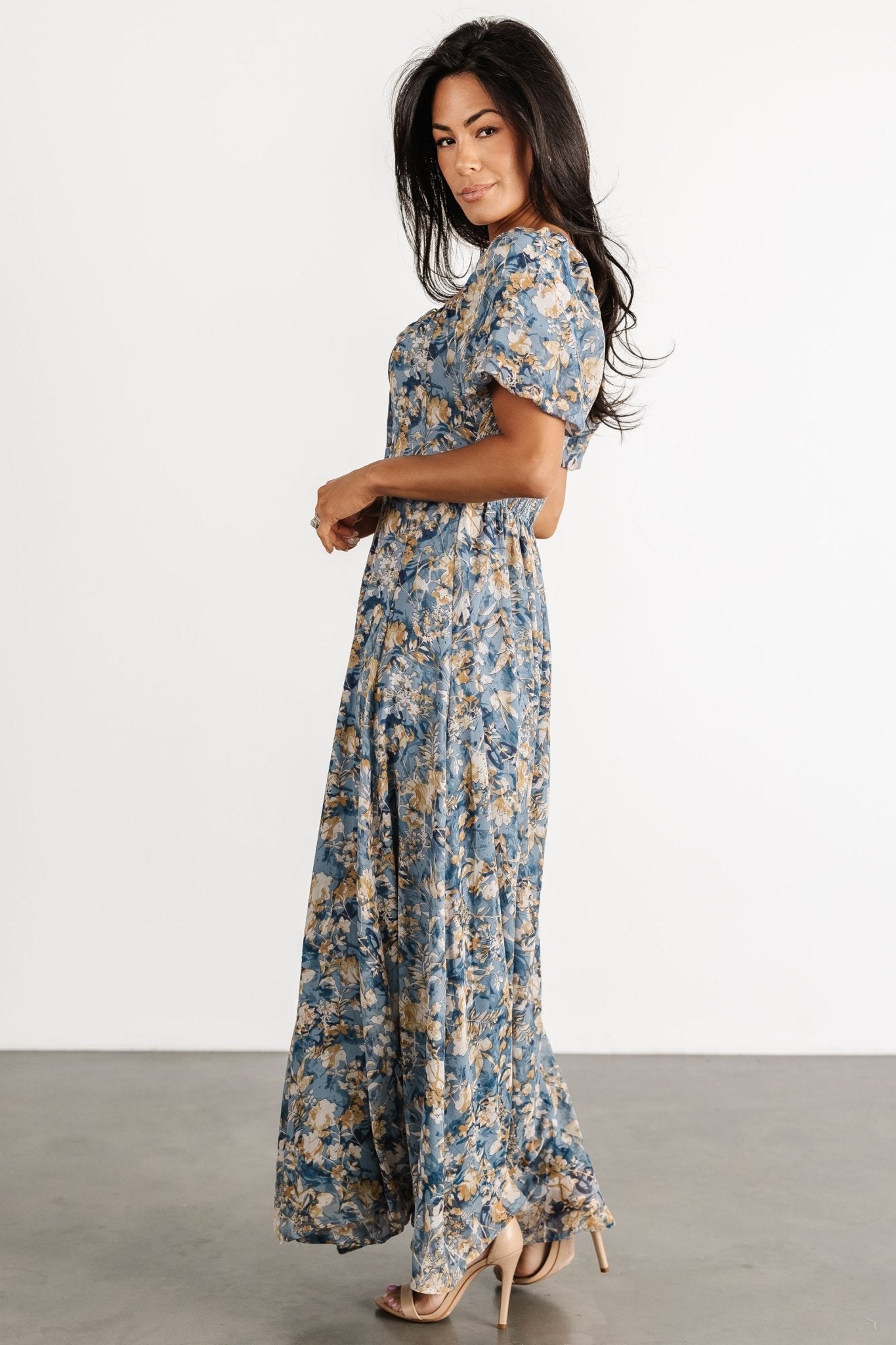 Raelynn Maxi Dress | Dusty Blue Floral - Image 8
