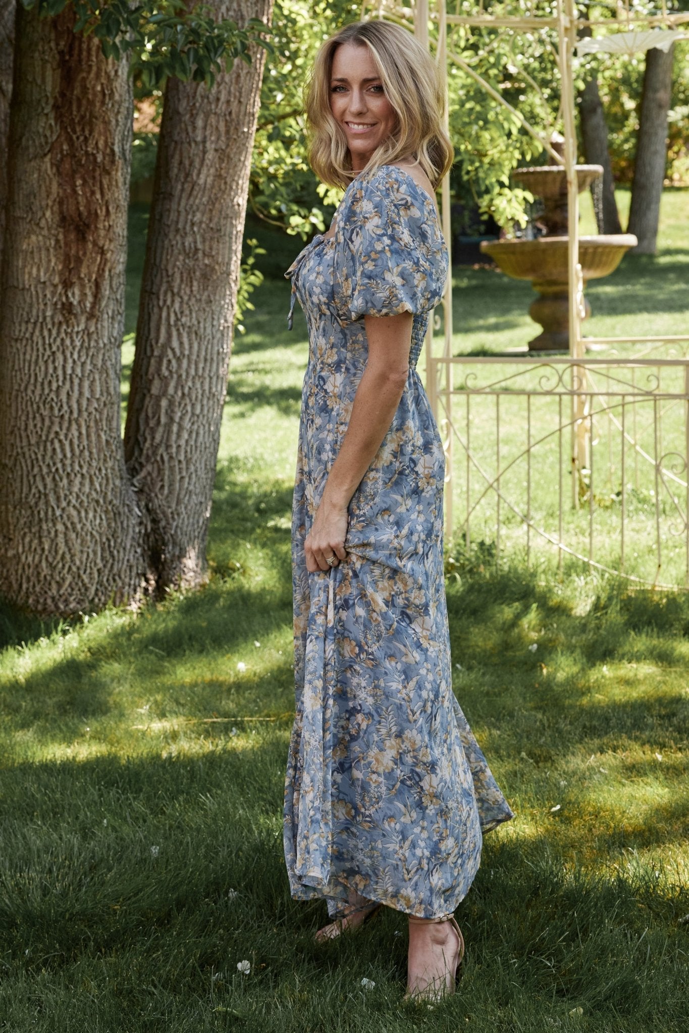Raelynn Maxi Dress | Dusty Blue Floral - Image 10