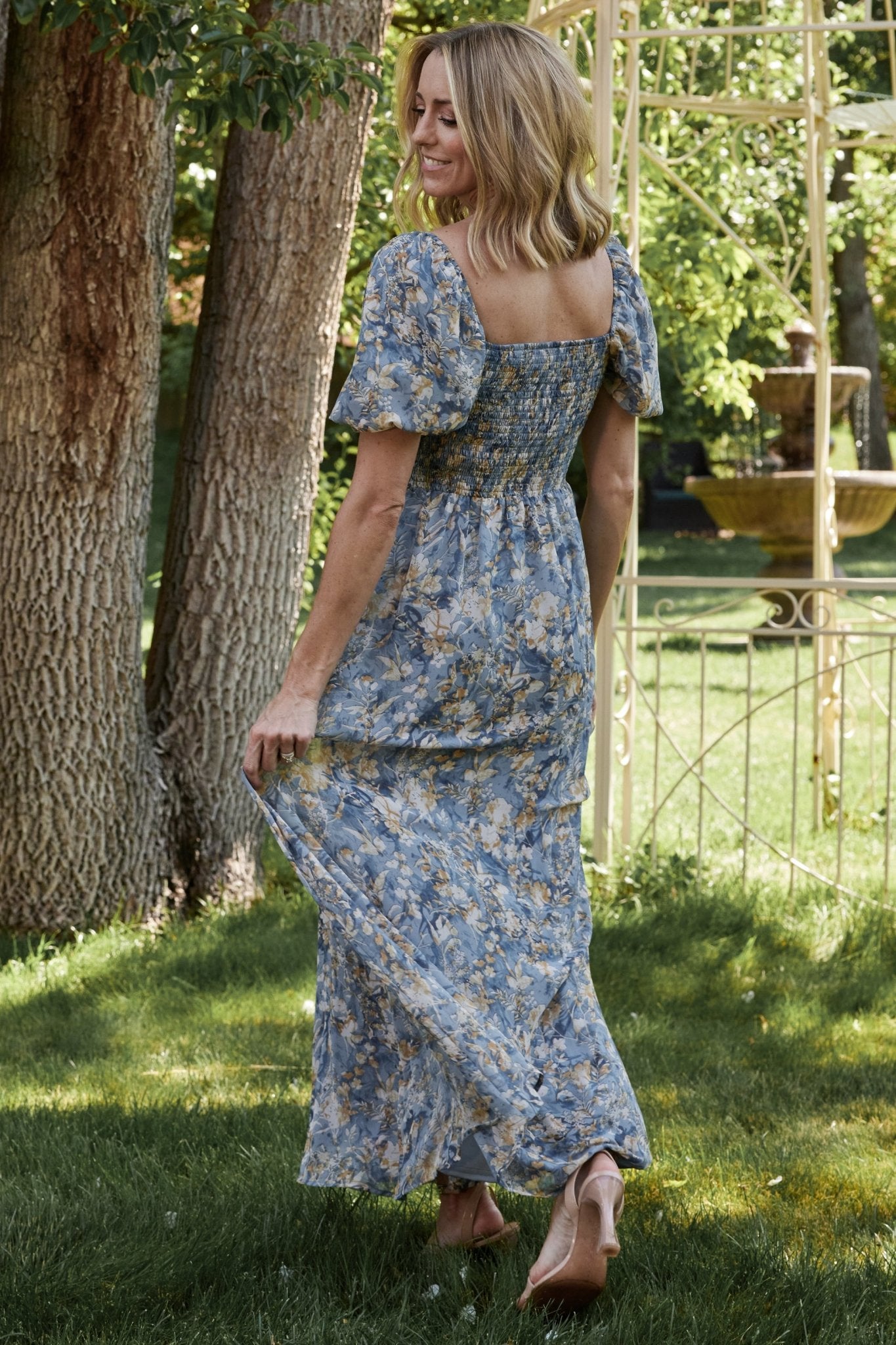 Raelynn Maxi Dress | Dusty Blue Floral - Image 7