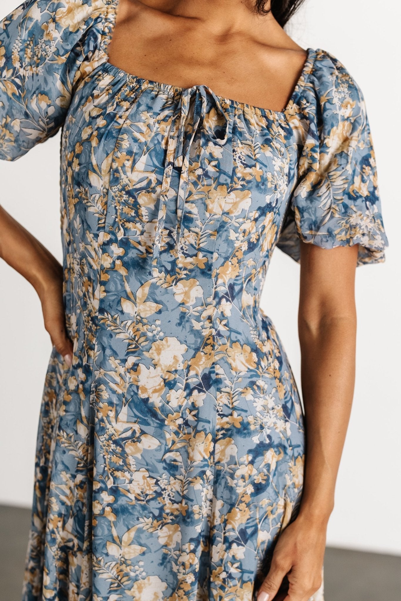 Raelynn Maxi Dress | Dusty Blue Floral - Image 4