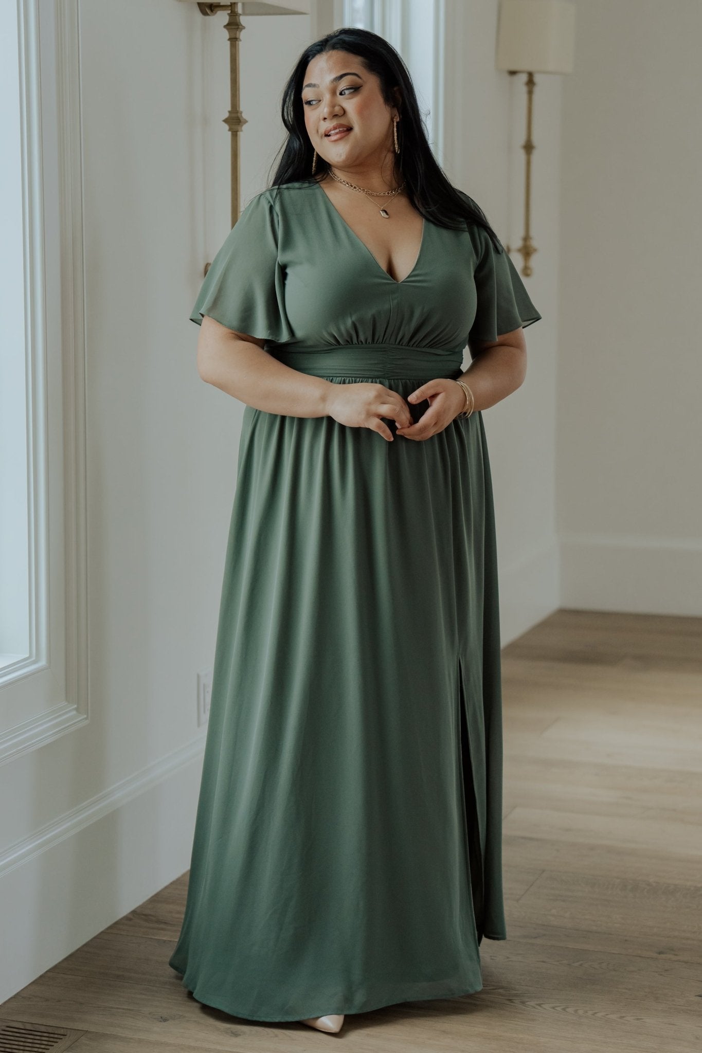 Ramona Maxi Dress | Dark Sage - Image 3