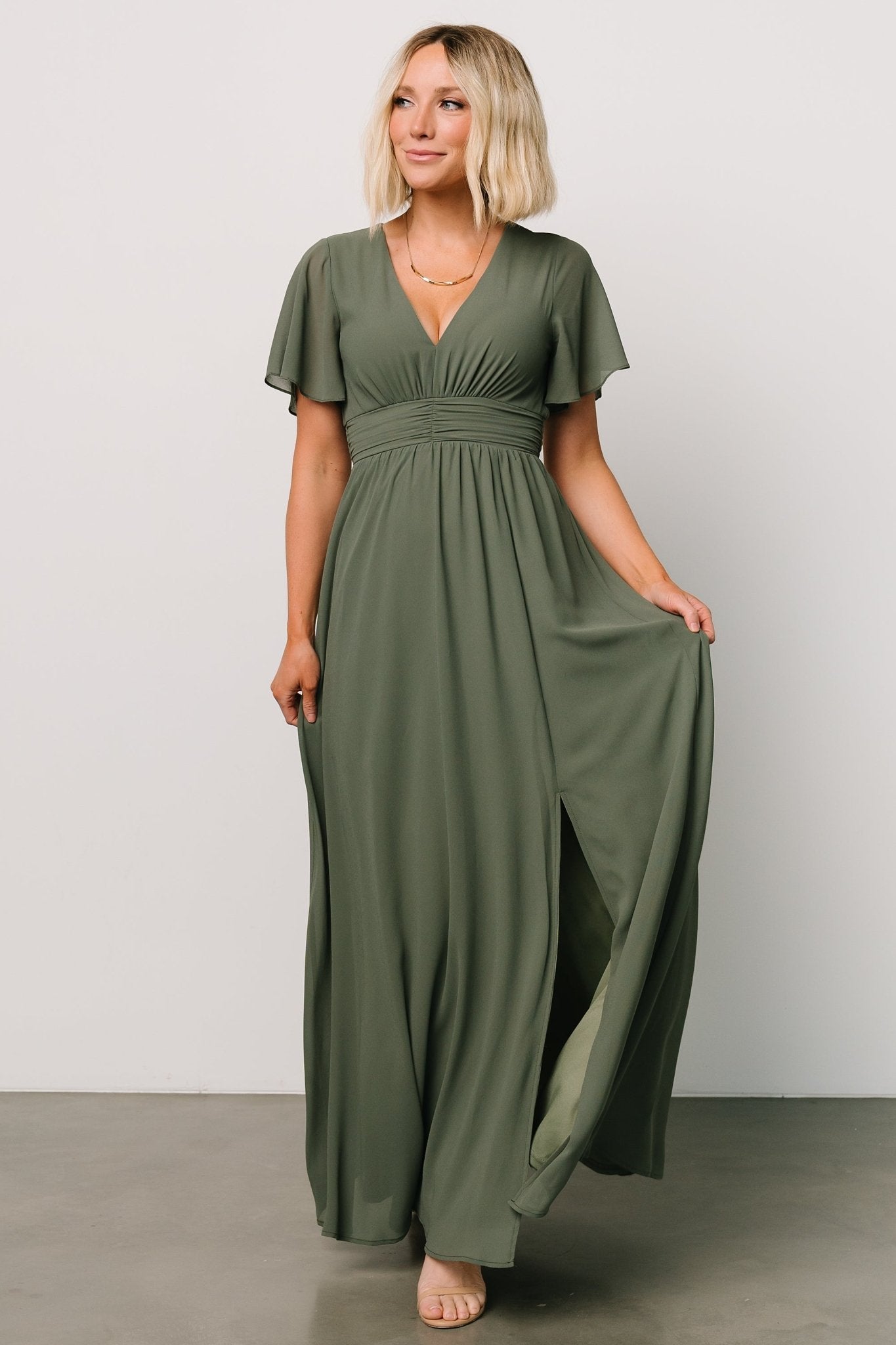 Ramona Maxi Dress | Dark Sage - Image 2