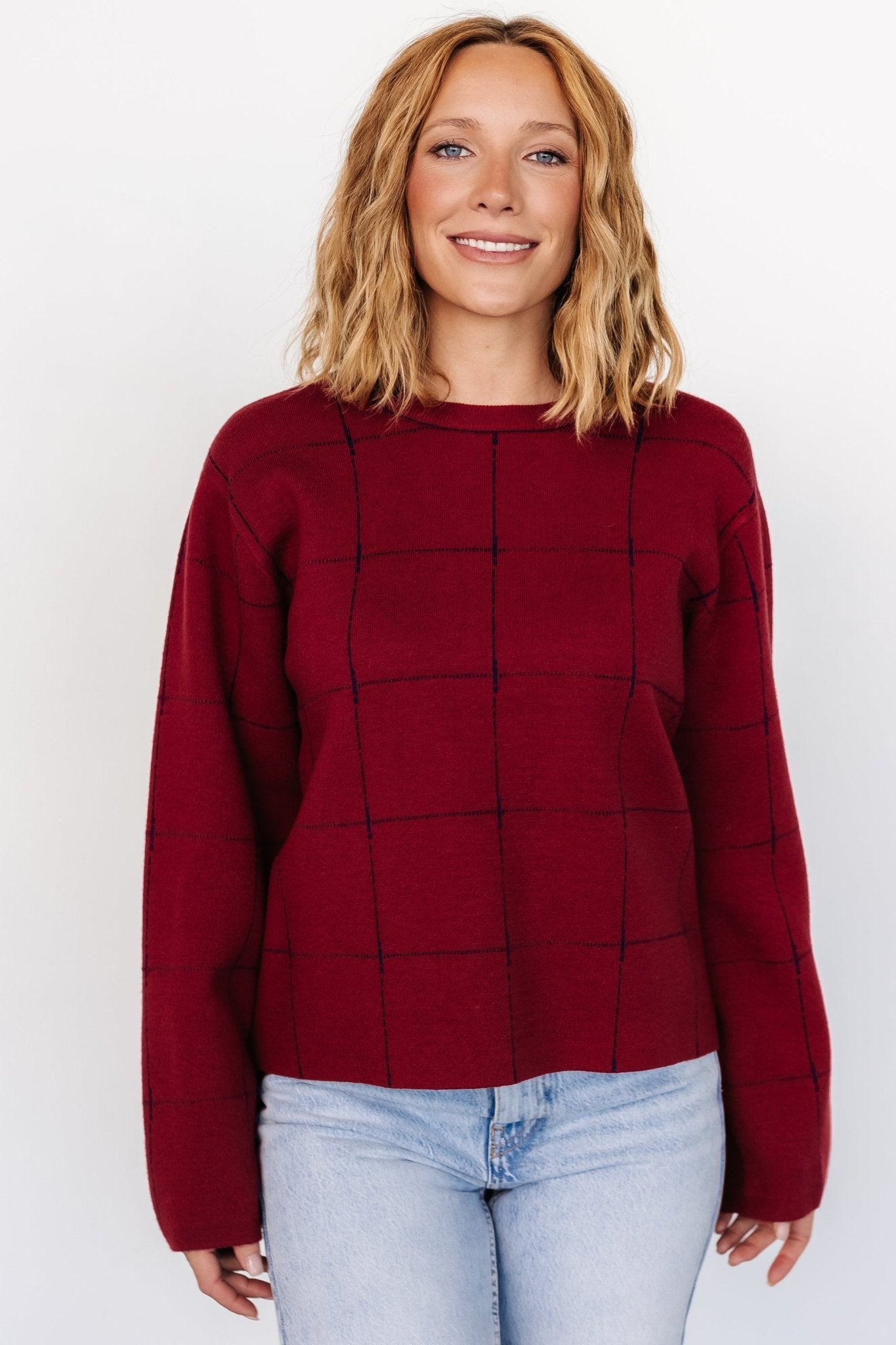 Remington Sweater | Red + Navy - Image 4