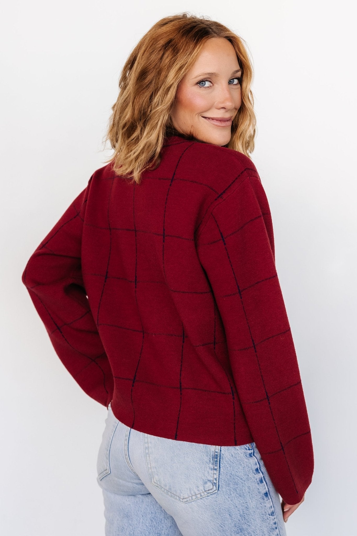 Remington Sweater | Red + Navy - Image 3