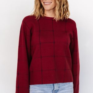 Remington Sweater | Red + Navy