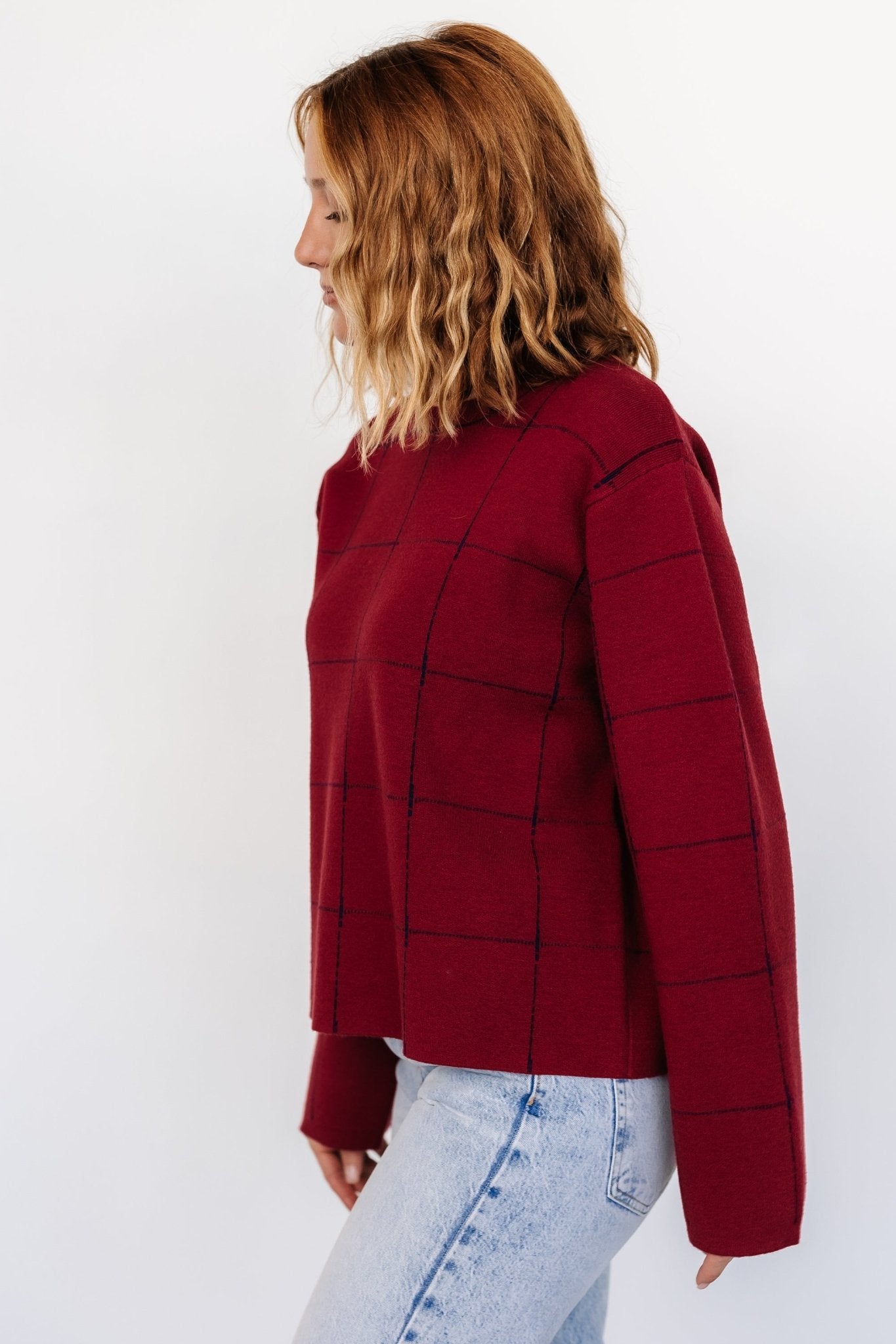 Remington Sweater | Red + Navy - Image 5
