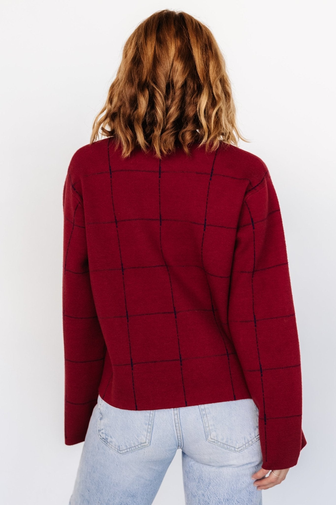 Remington Sweater | Red + Navy - Image 6