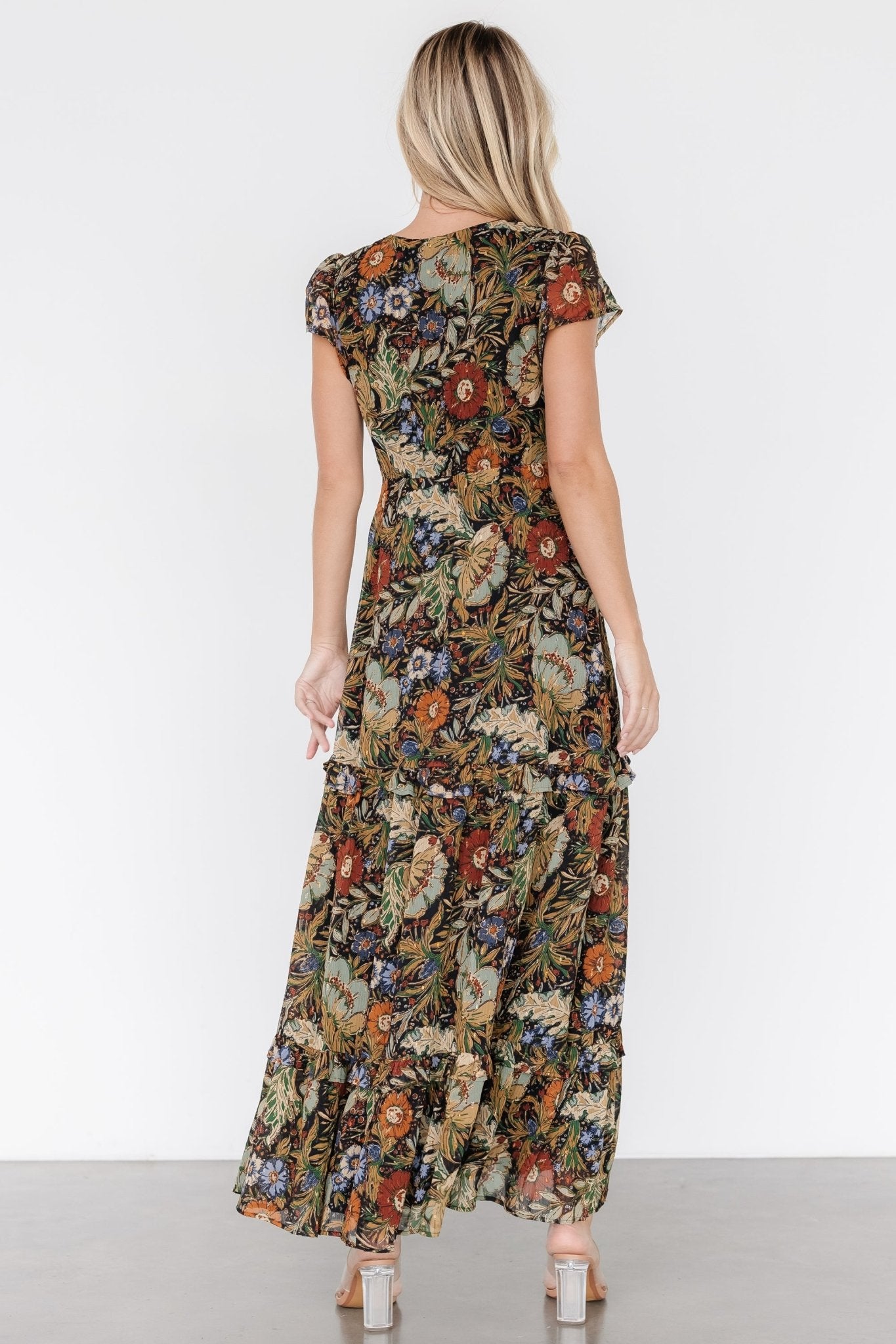 Riverwood Deep V Maxi Dress | Multi Floral - Image 5
