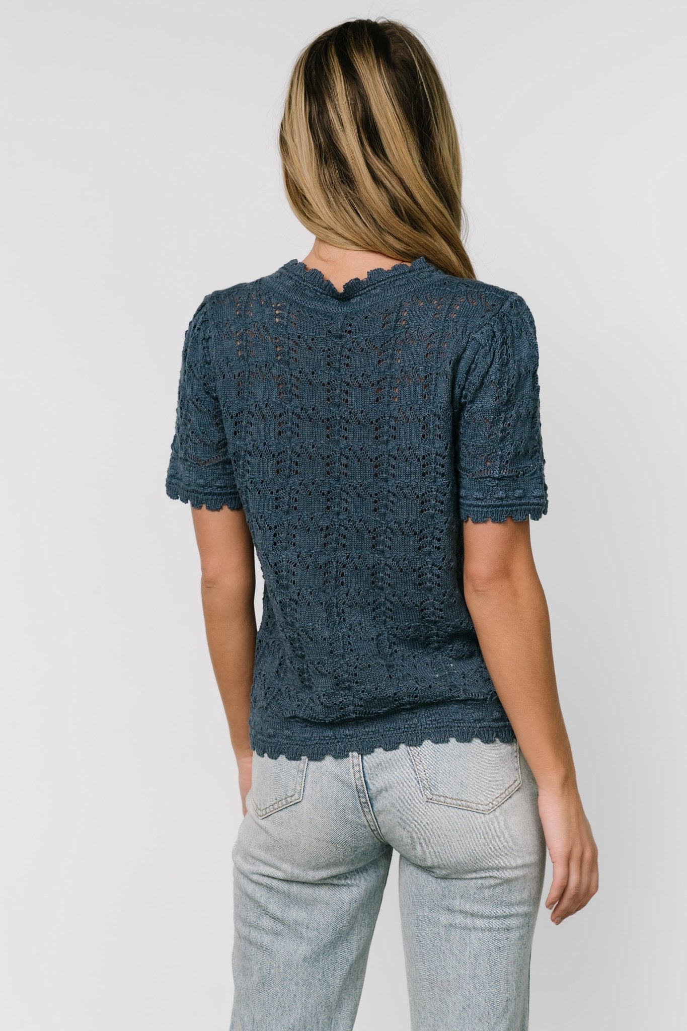 Serenity Knit Sweater Top | Slate - Image 4