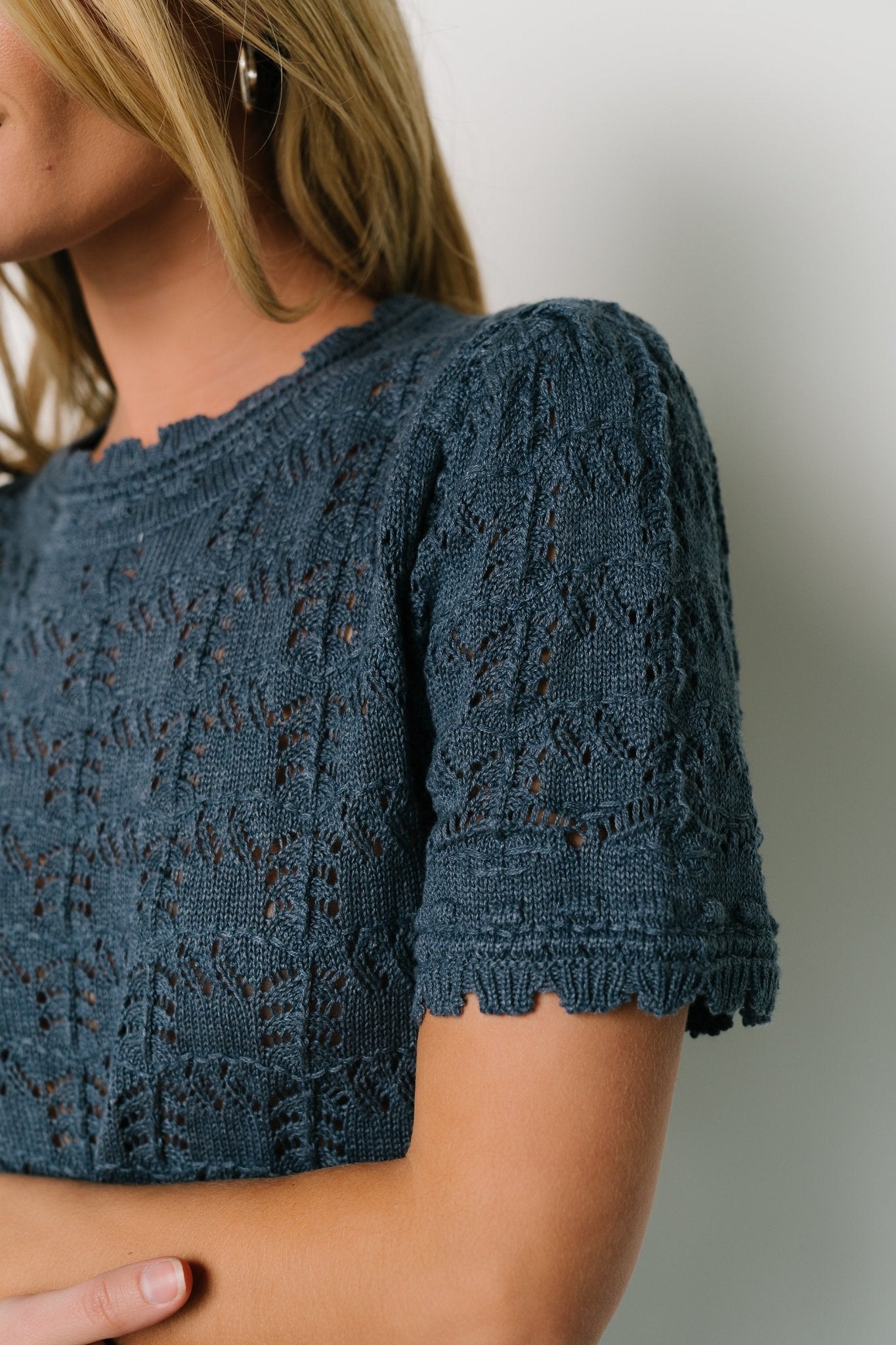 Serenity Knit Sweater Top | Slate - Image 6