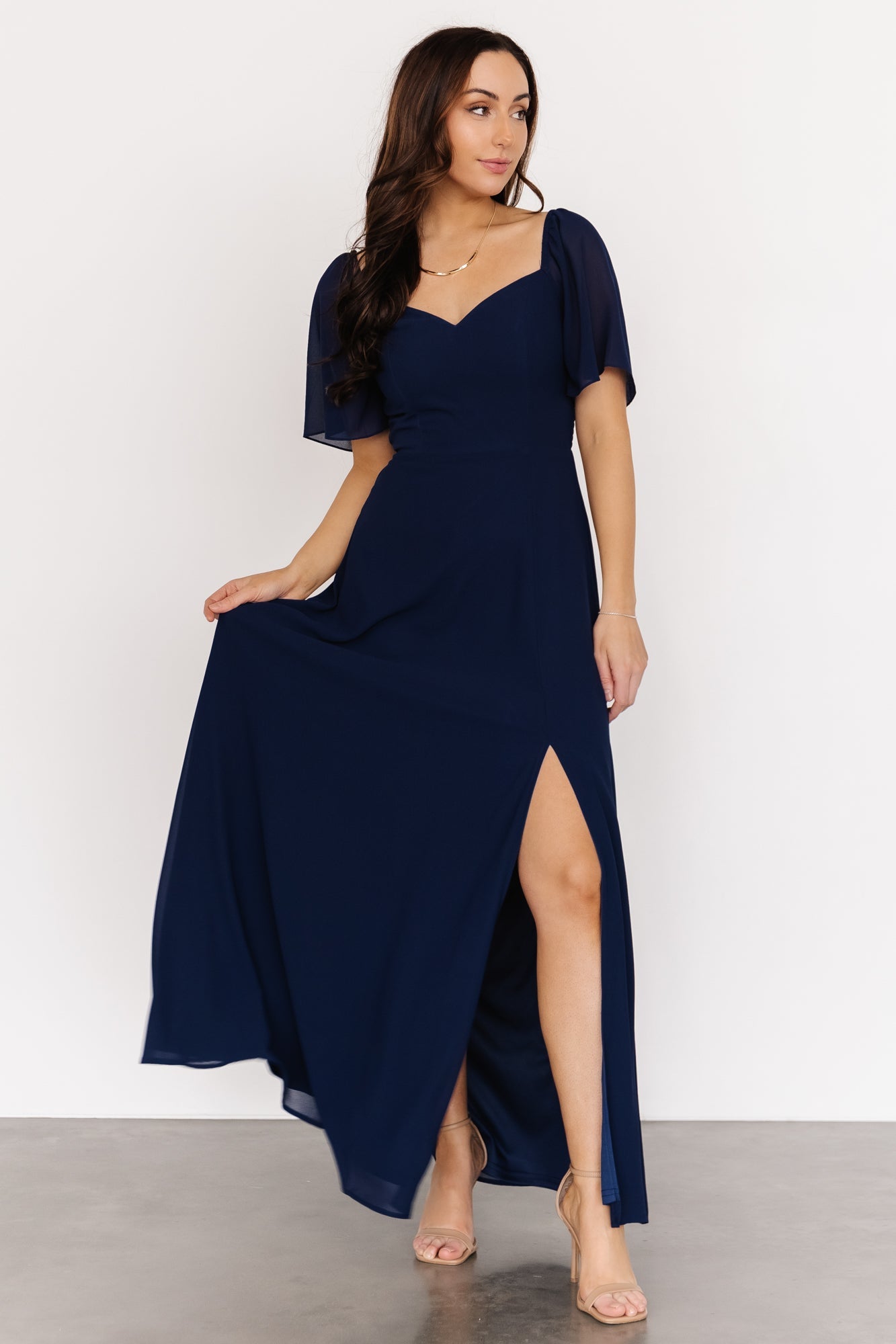 Sierra Sweetheart Maxi Dress | Navy - Image 3